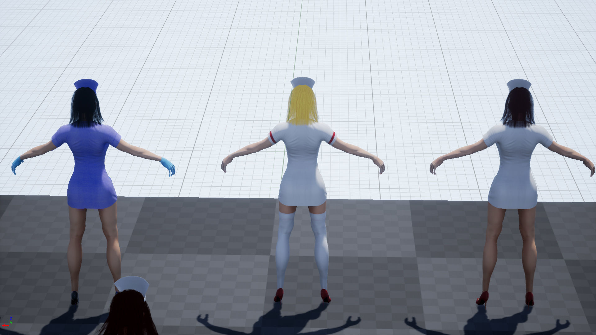 3D Game Ready Character - Nurse Low-poly 3D model_24