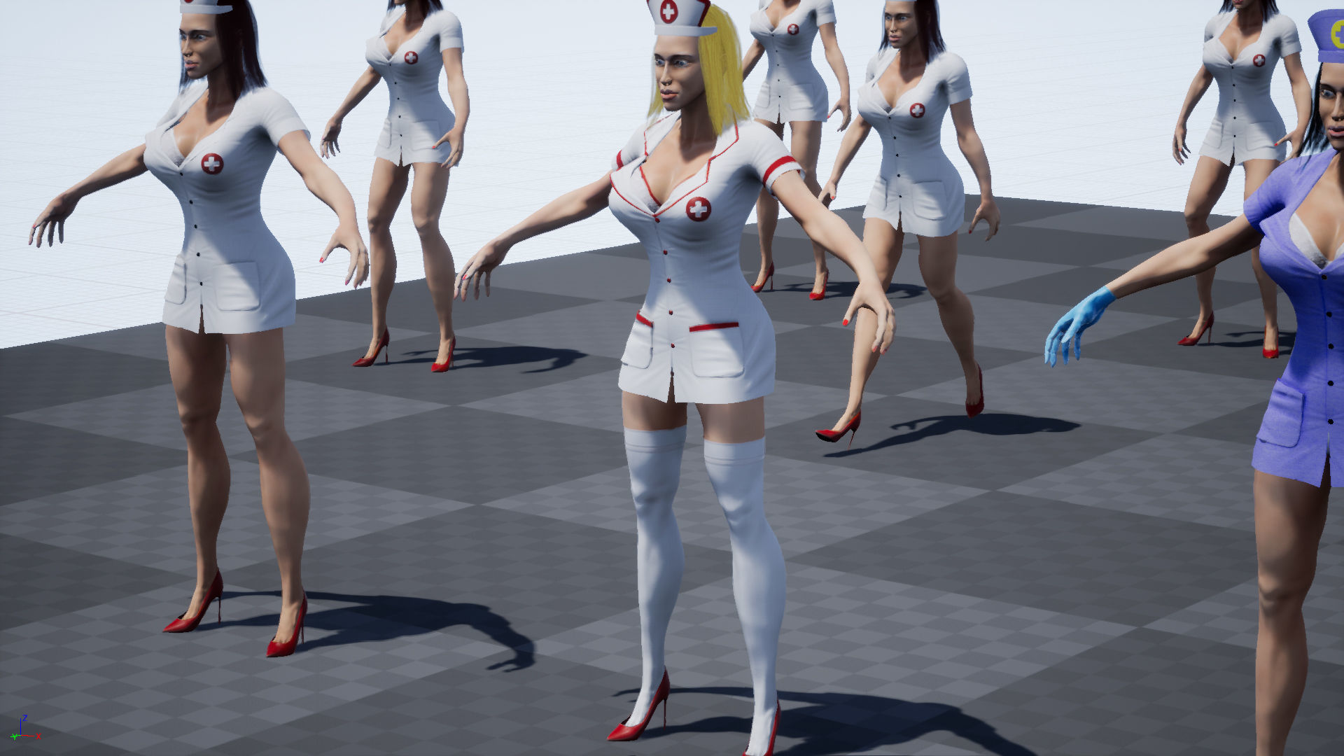 3D Game Ready Character - Nurse Low-poly 3D model_28