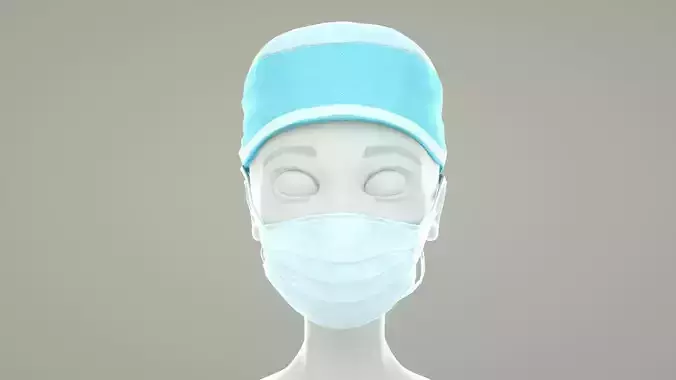 Face-mask mannequin wearing surgical mask