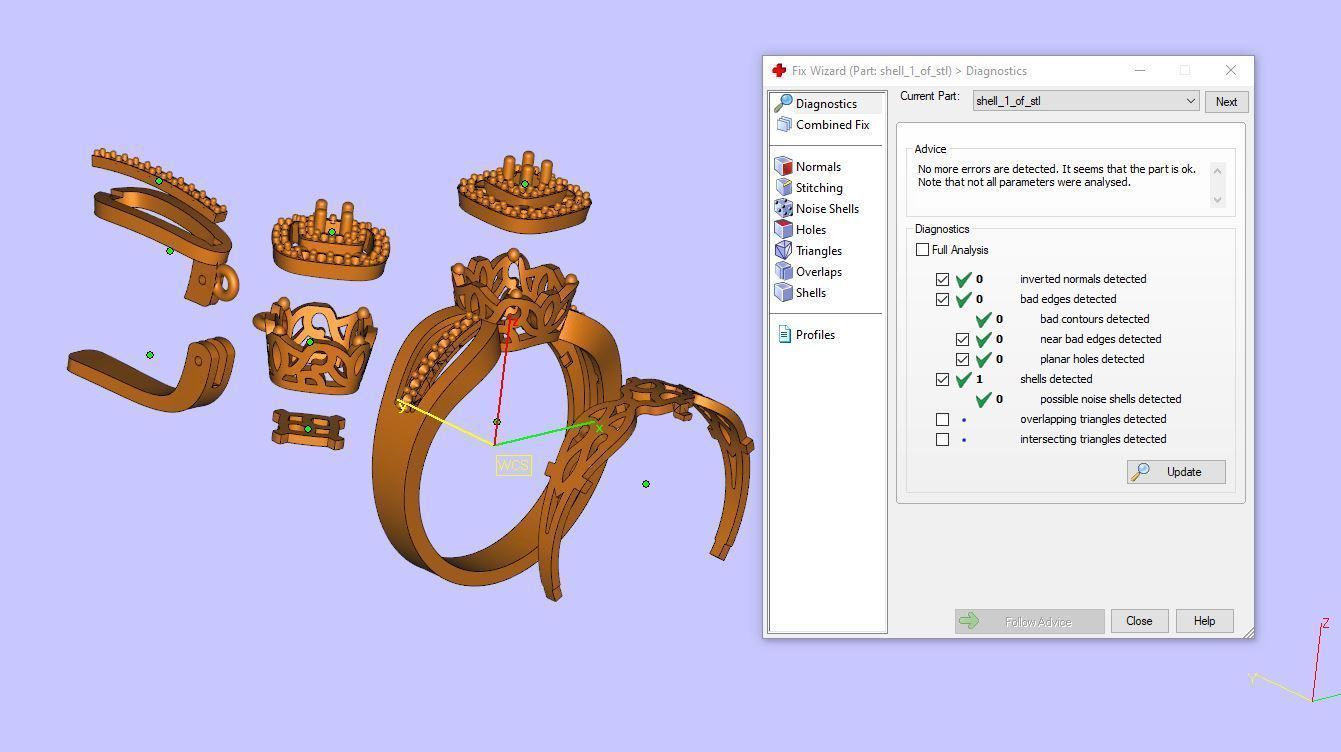 Ring and Earrings Diamond jewelry set 3d print model A 10 3D print model_8