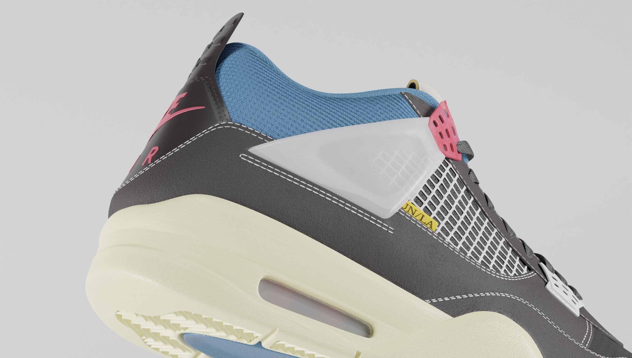 Jordan 4 Union LA Off Noir  3D model_44