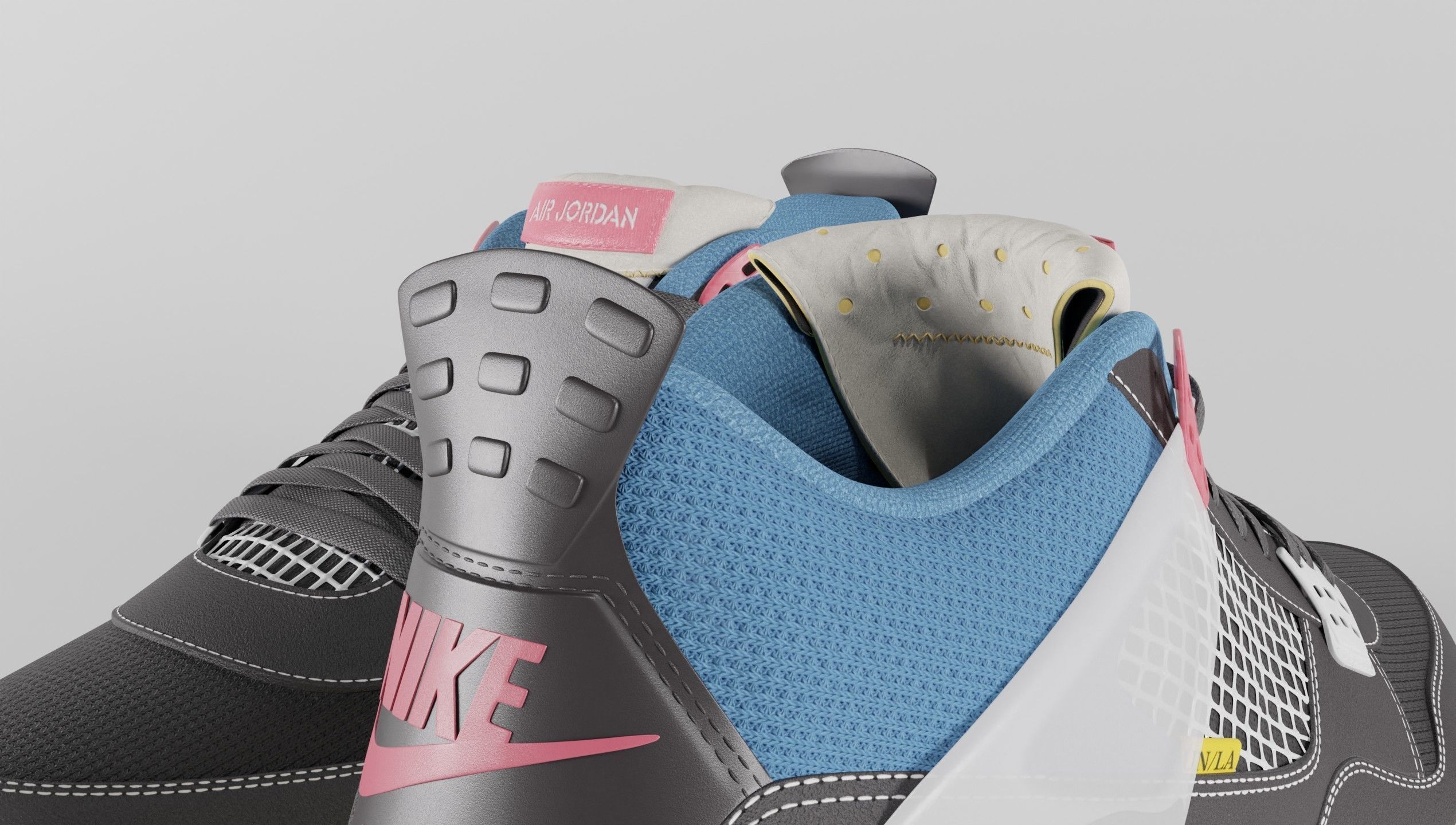 Jordan 4 Union LA Off Noir  3D model_22