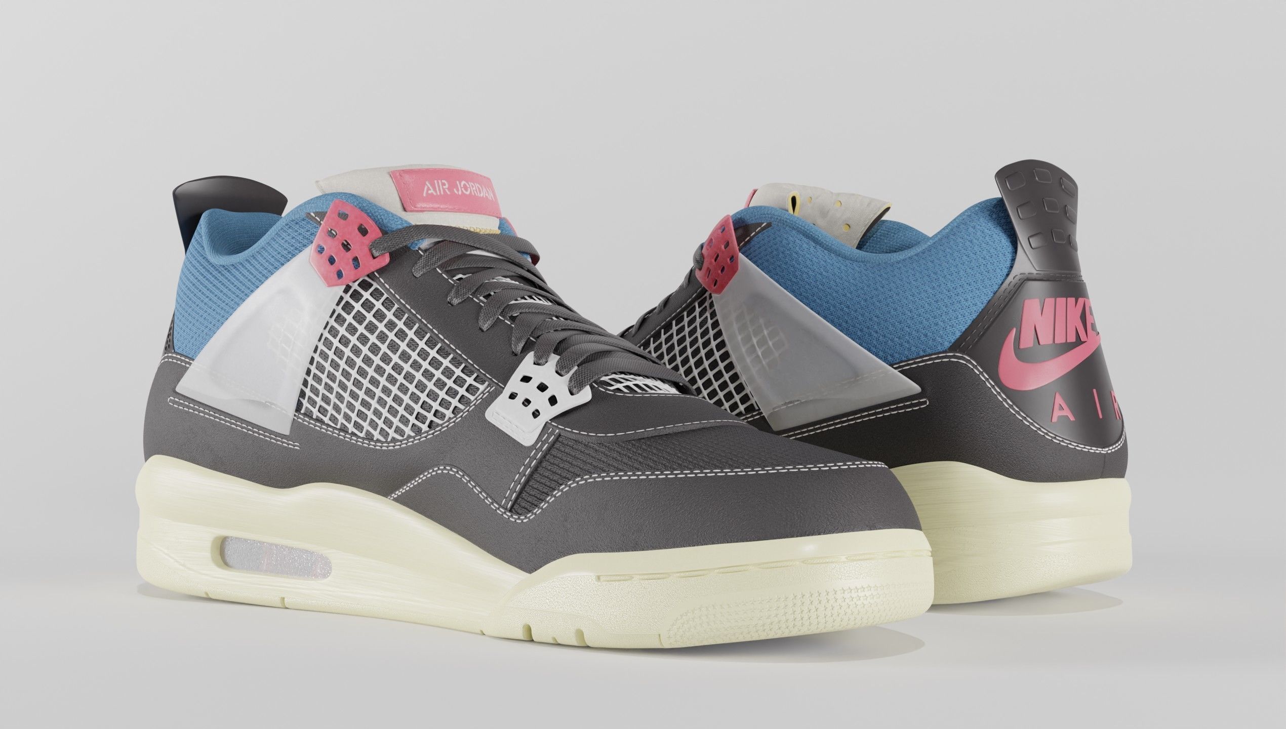 Jordan 4 Union LA Off Noir  3D model_26
