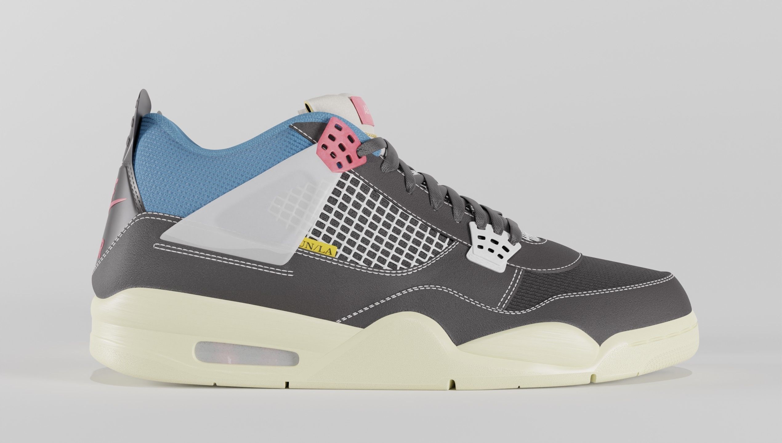 Jordan 4 Union LA Off Noir  3D model_35