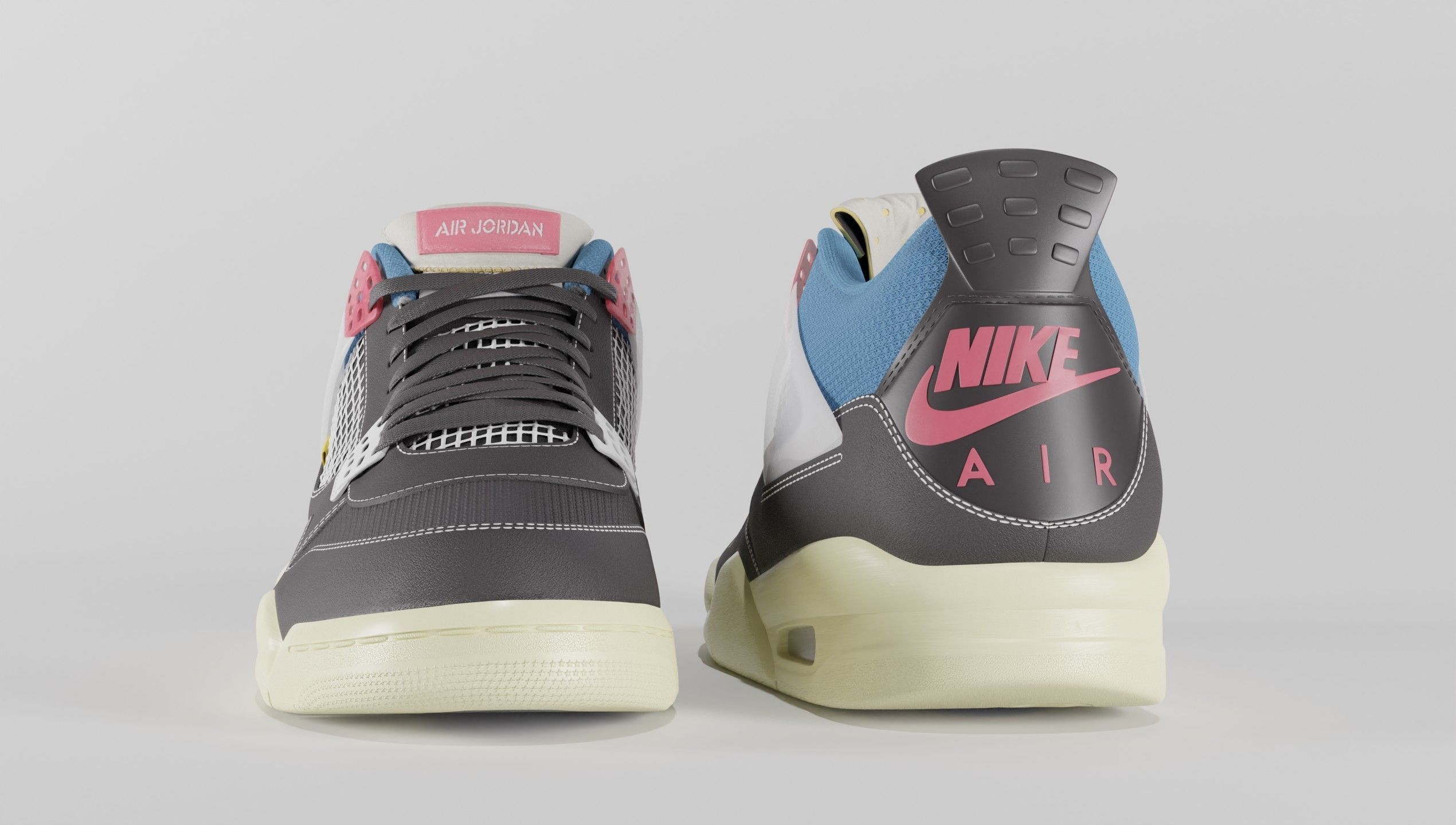 Jordan 4 Union LA Off Noir  3D model_33