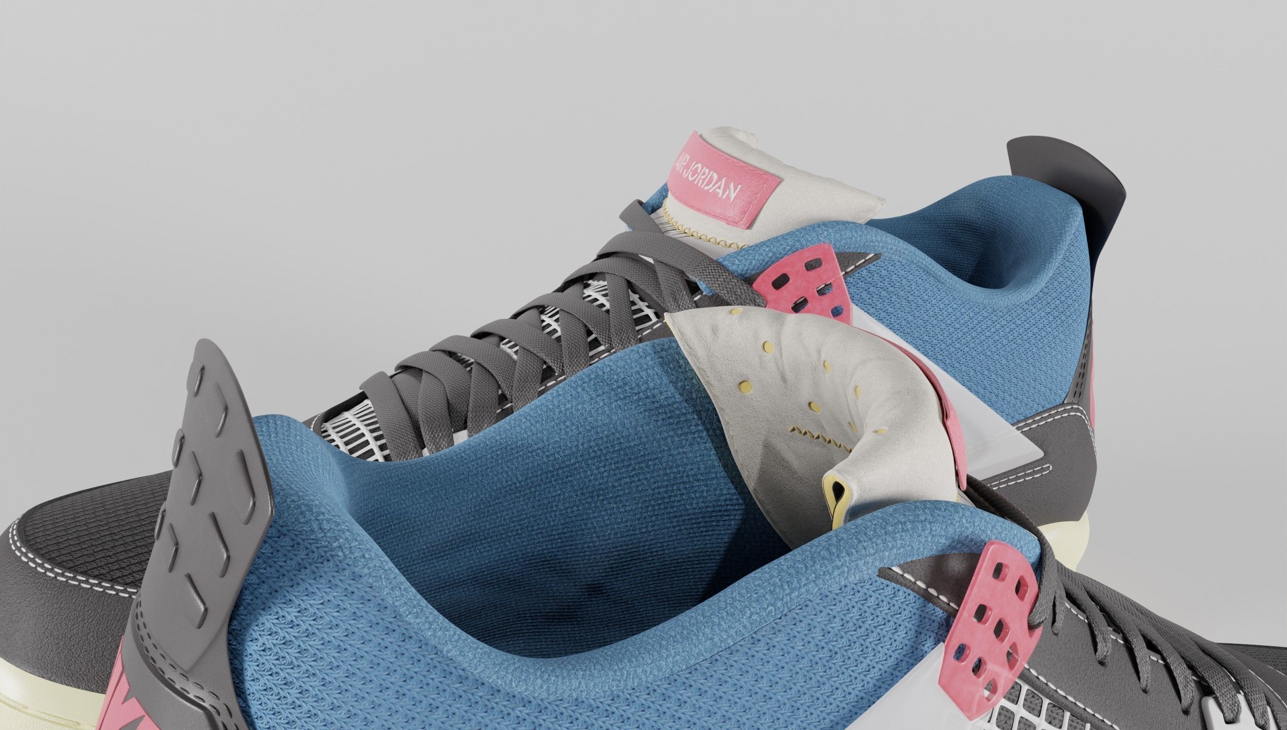 Jordan 4 Union LA Off Noir  3D model_29