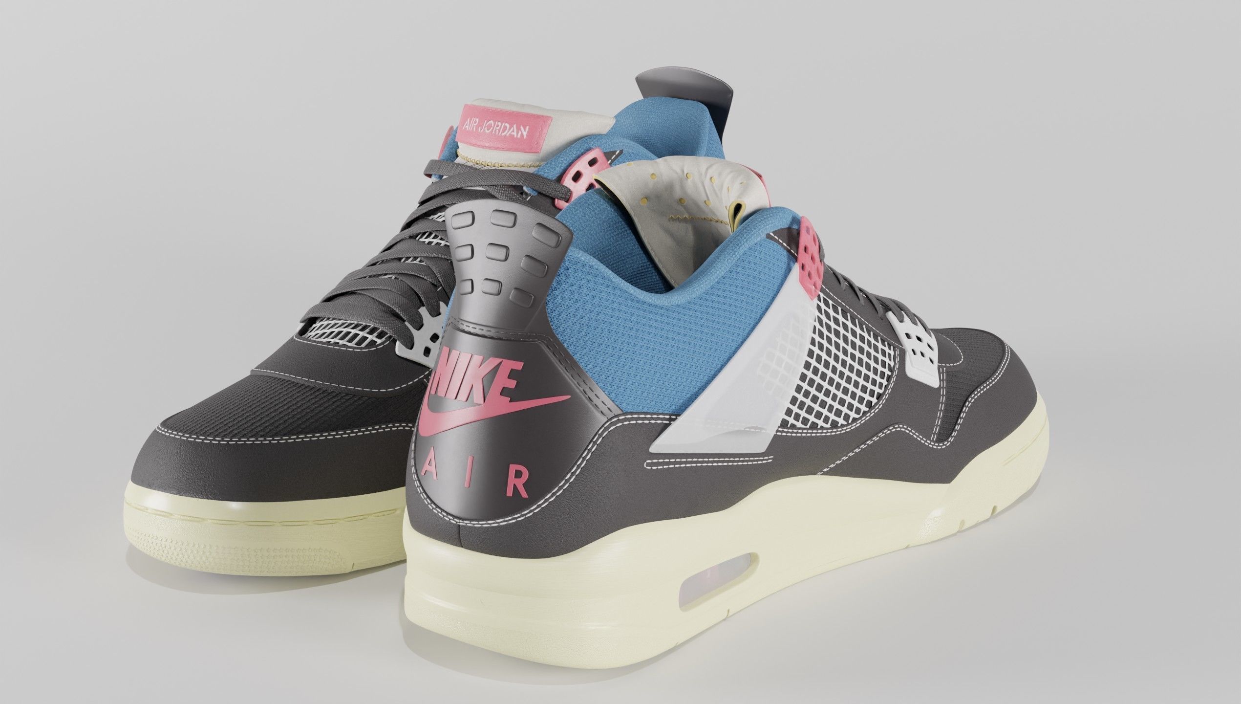 Jordan 4 Union LA Off Noir  3D model_31