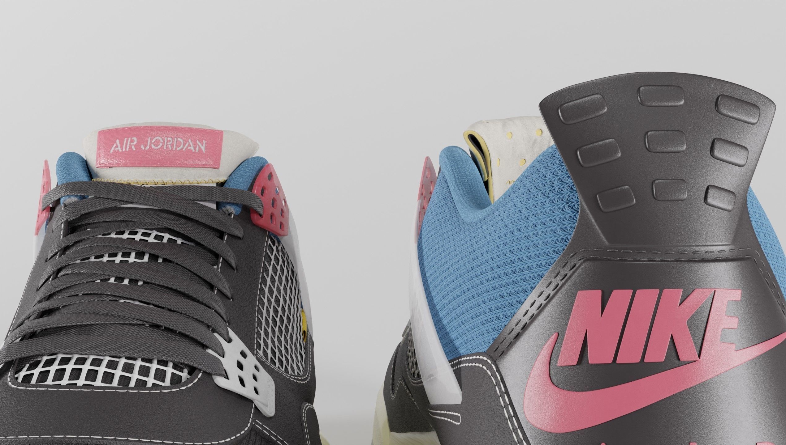 Jordan 4 Union LA Off Noir  3D model_25