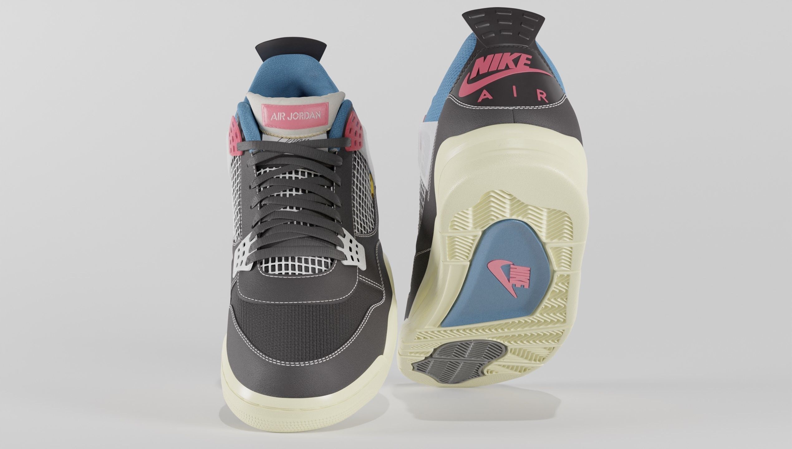 Jordan 4 Union LA Off Noir  3D model_41