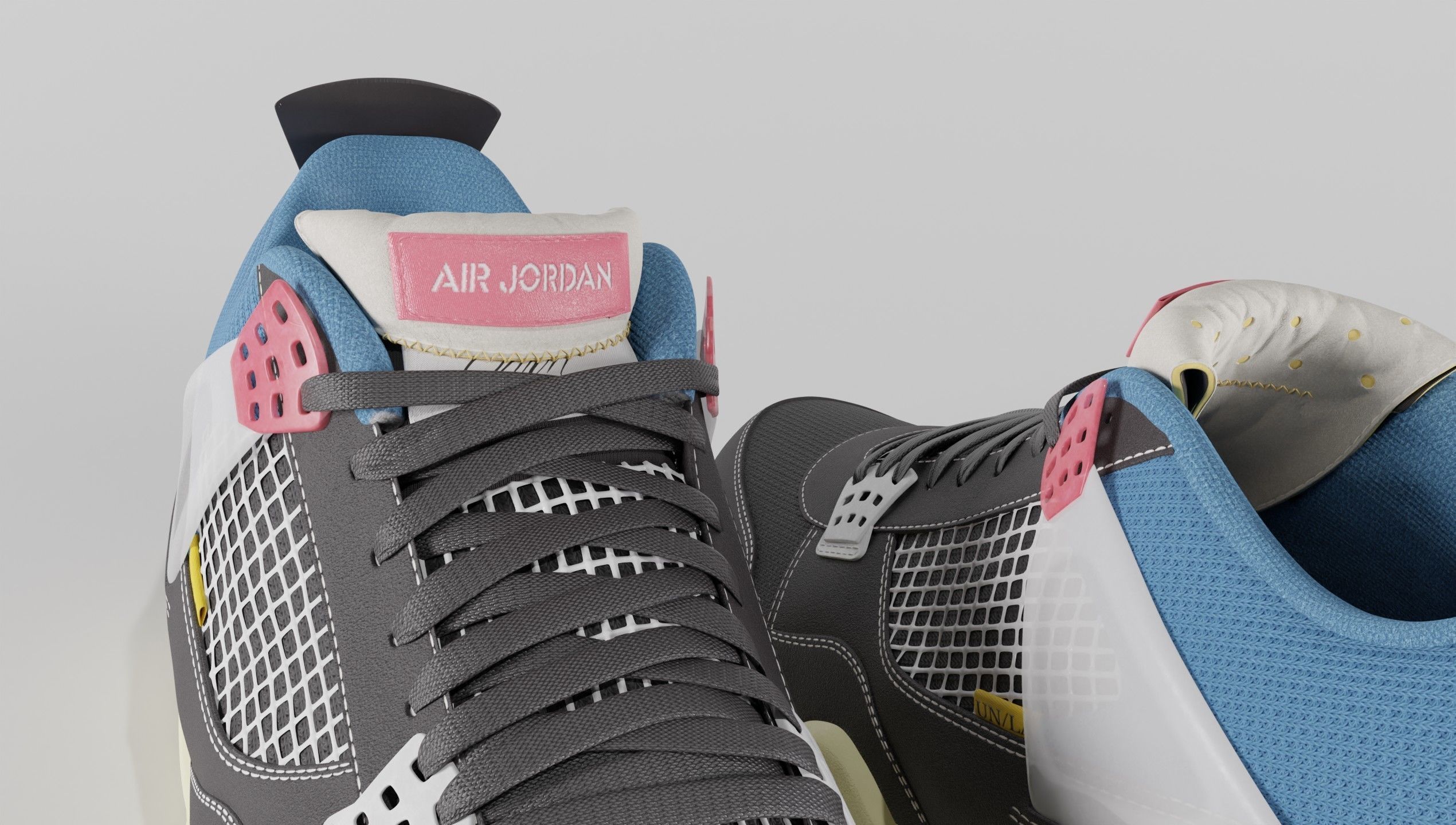 Jordan 4 Union LA Off Noir  3D model_15