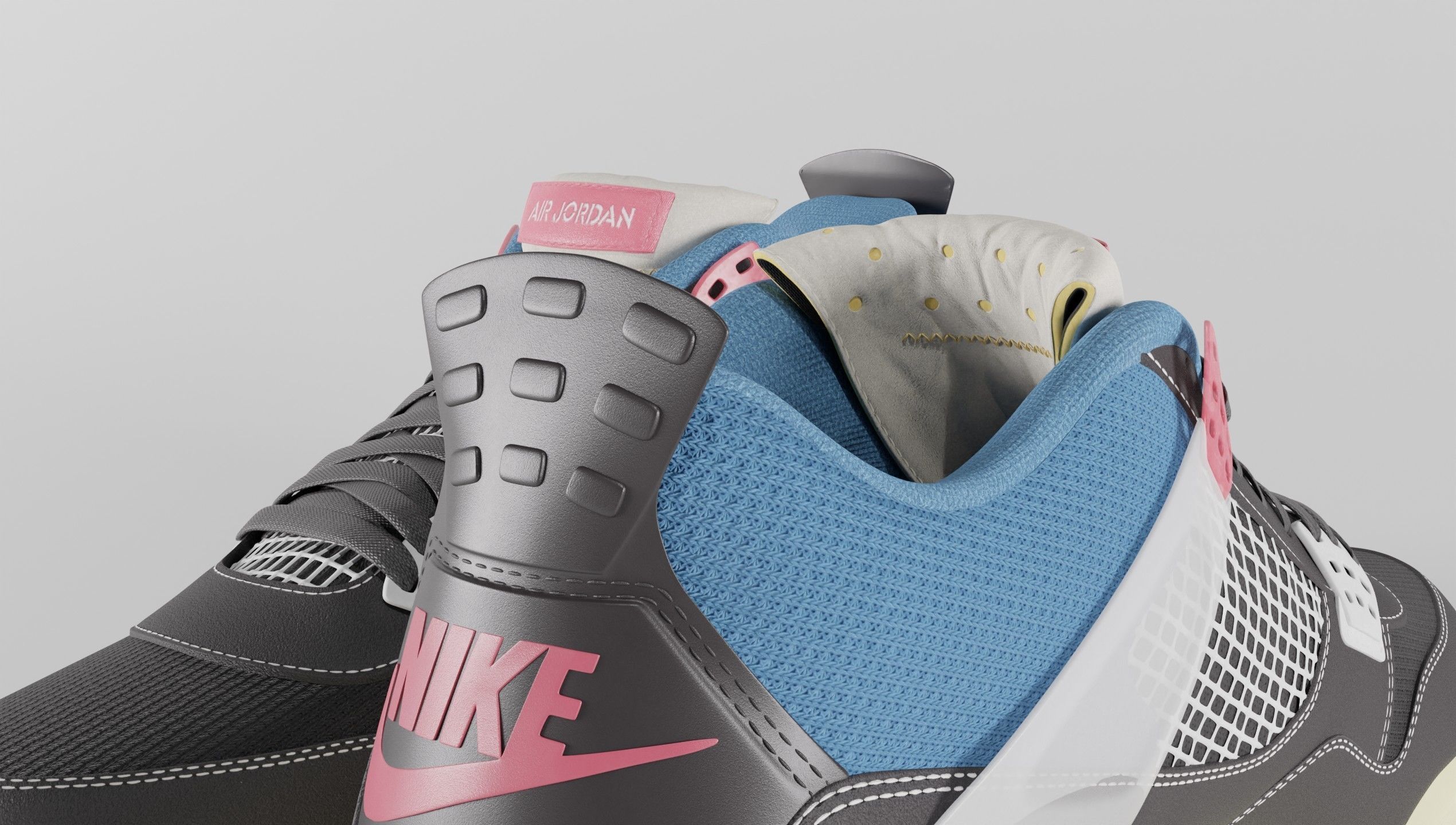 Jordan 4 Union LA Off Noir  3D model_32