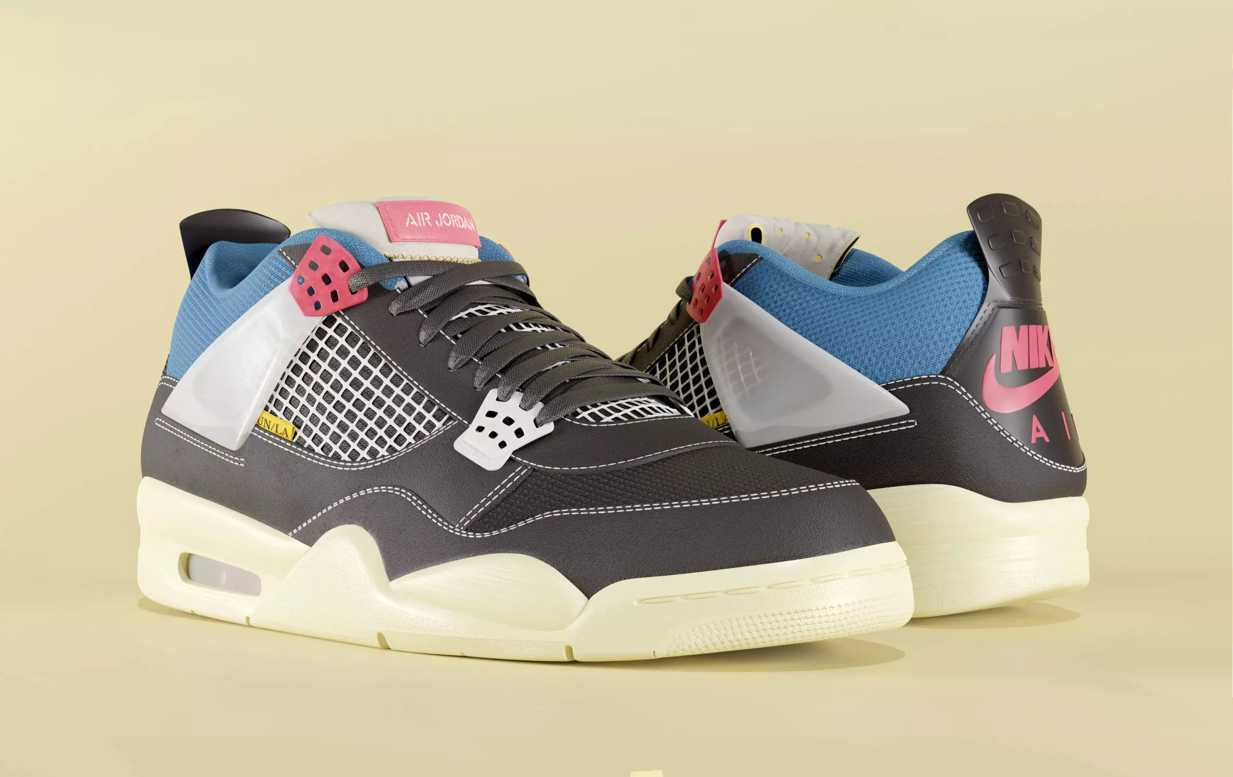 Jordan 4 Union LA Off Noir  3D model_0