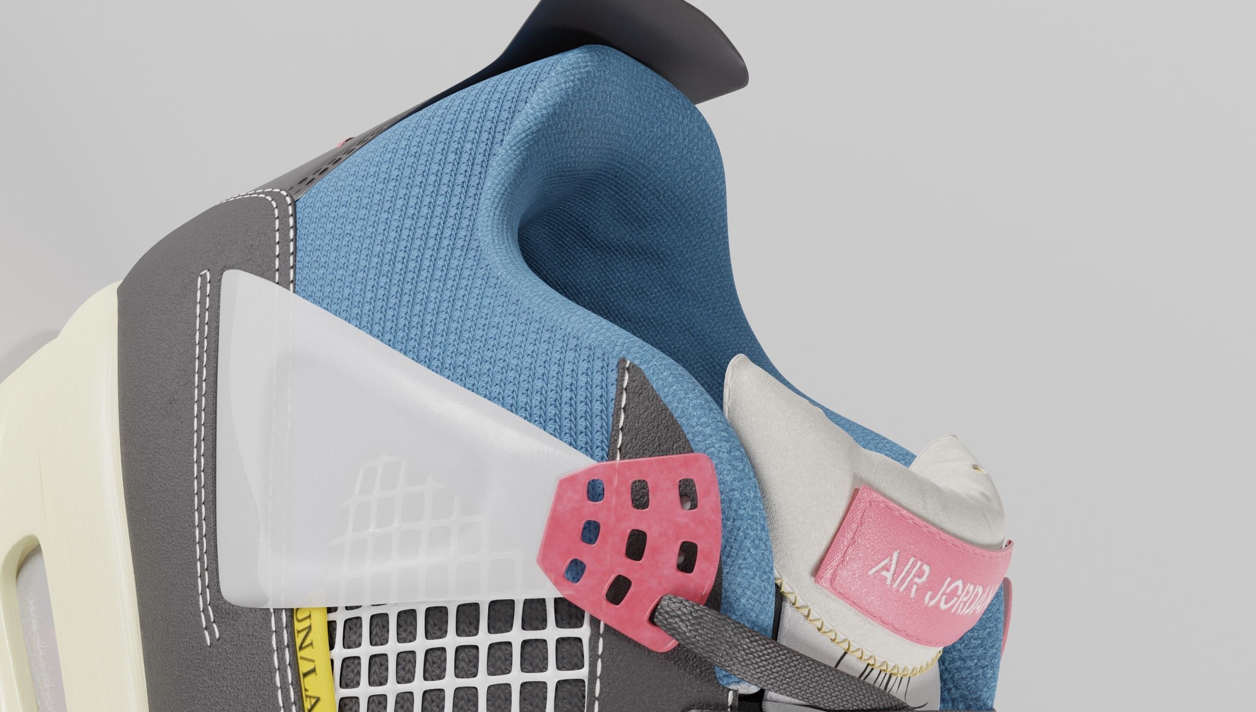 Jordan 4 Union LA Off Noir  3D model_10