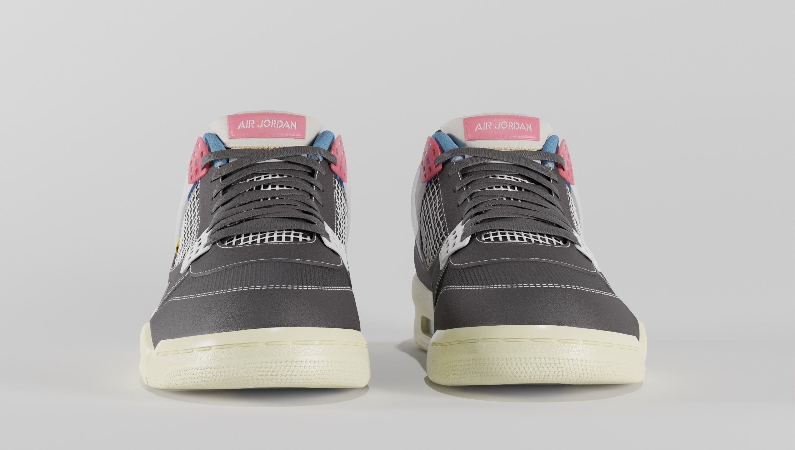 Jordan 4 Union LA Off Noir  3D model_38