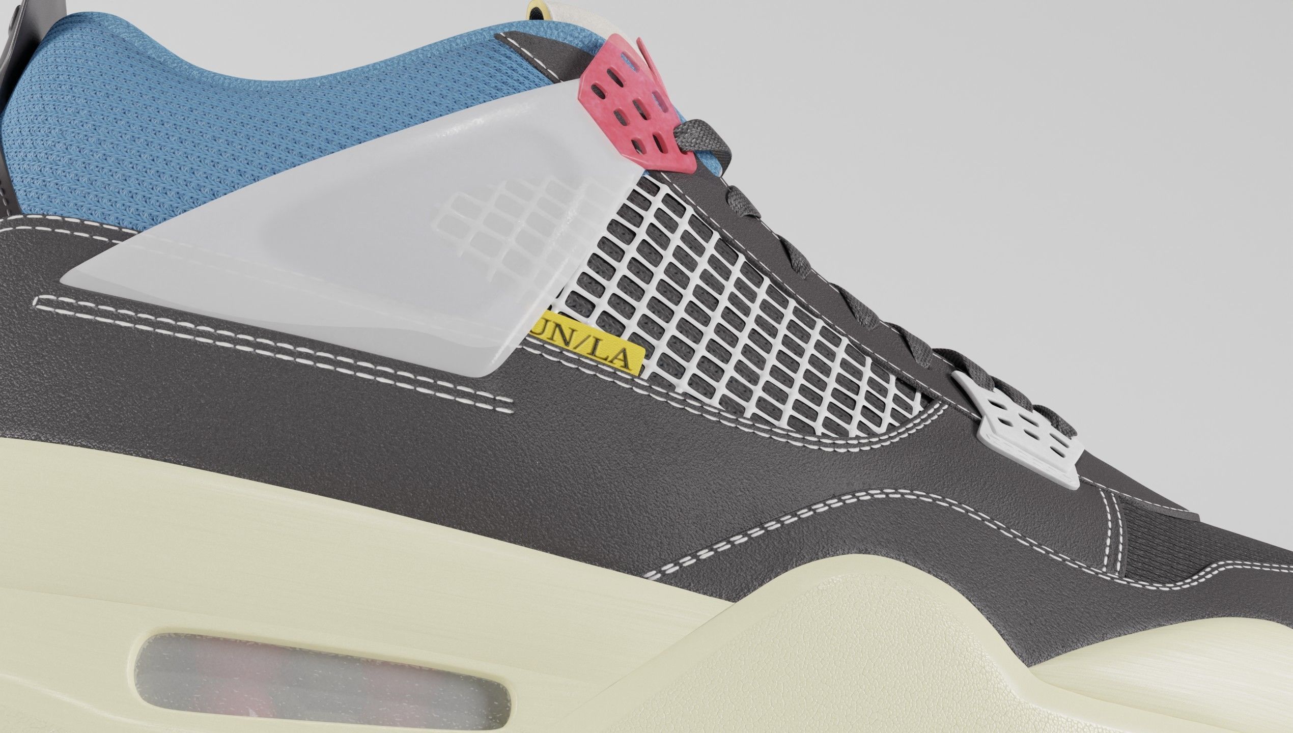 Jordan 4 Union LA Off Noir  3D model_18