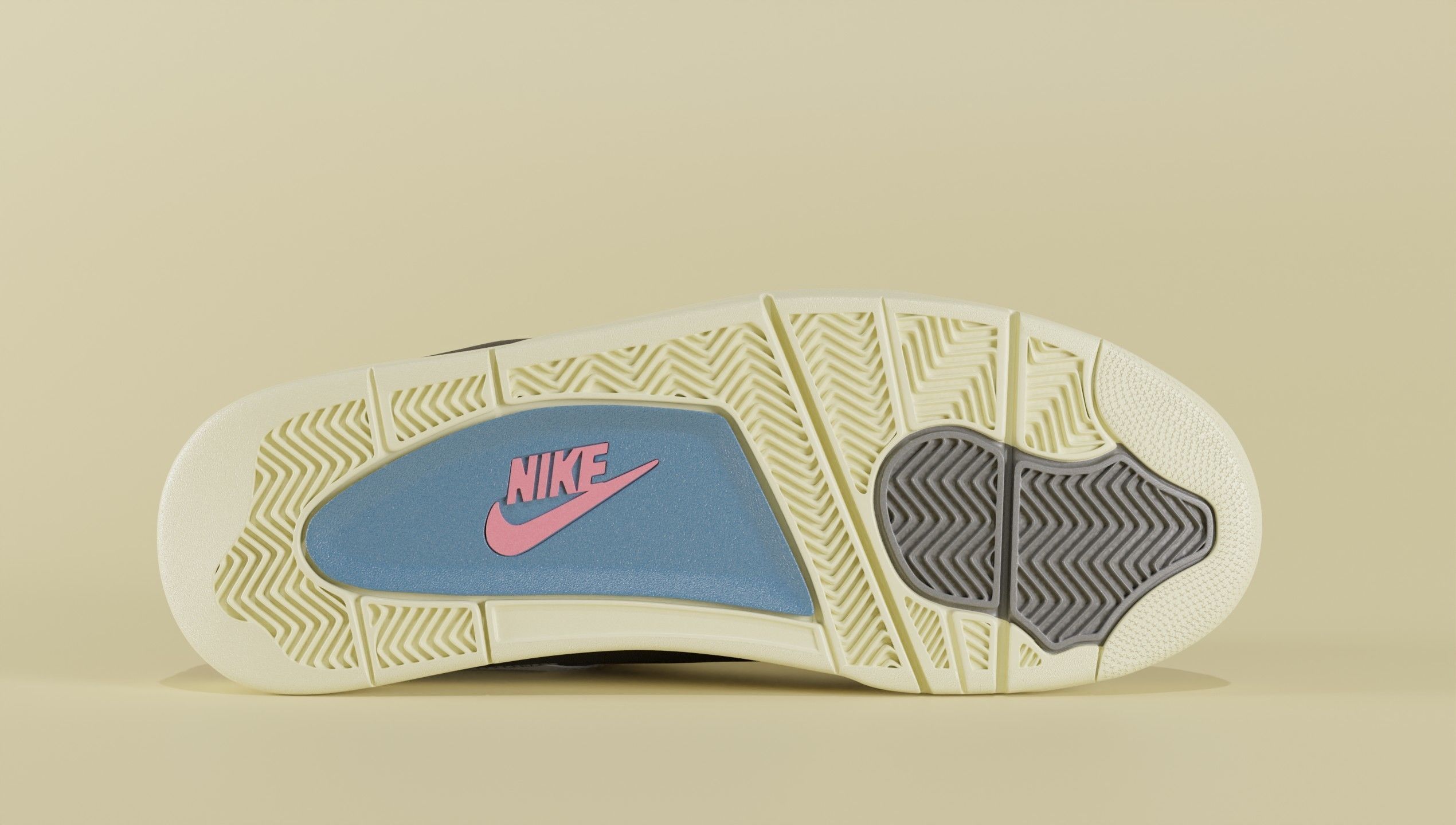 Jordan 4 Union LA Off Noir  3D model_7