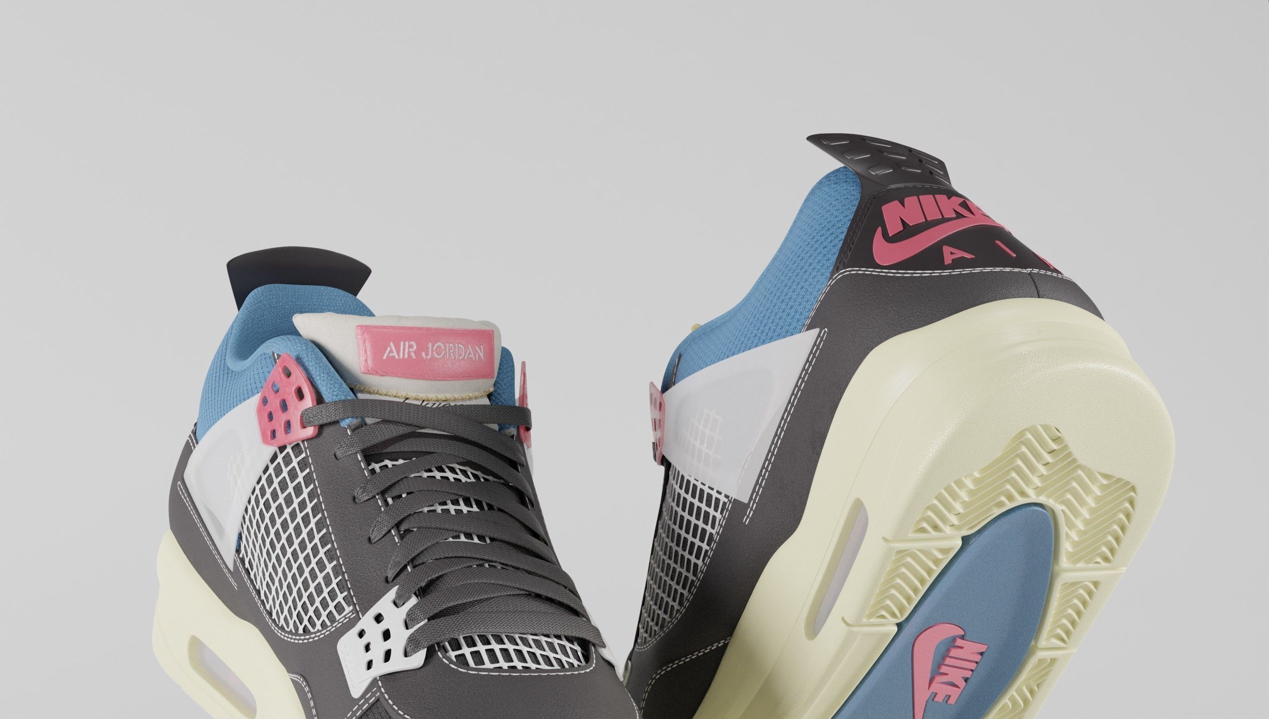 Jordan 4 Union LA Off Noir  3D model_42