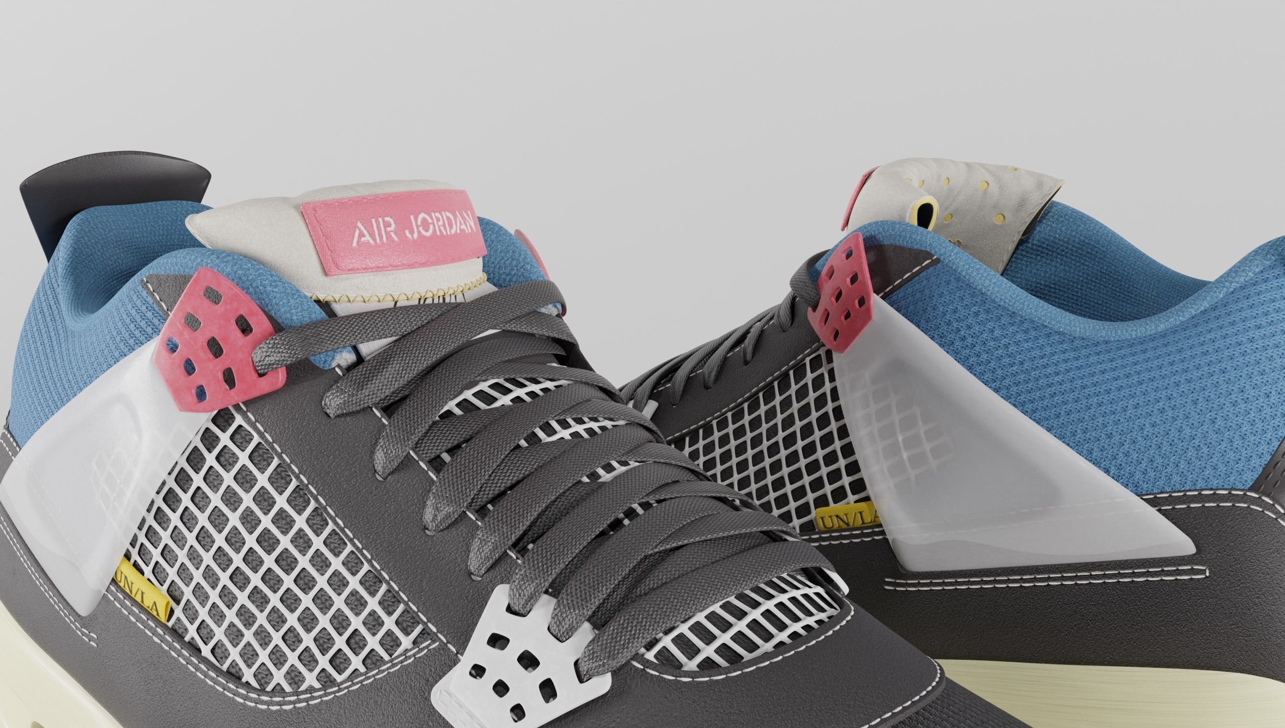 Jordan 4 Union LA Off Noir  3D model_16