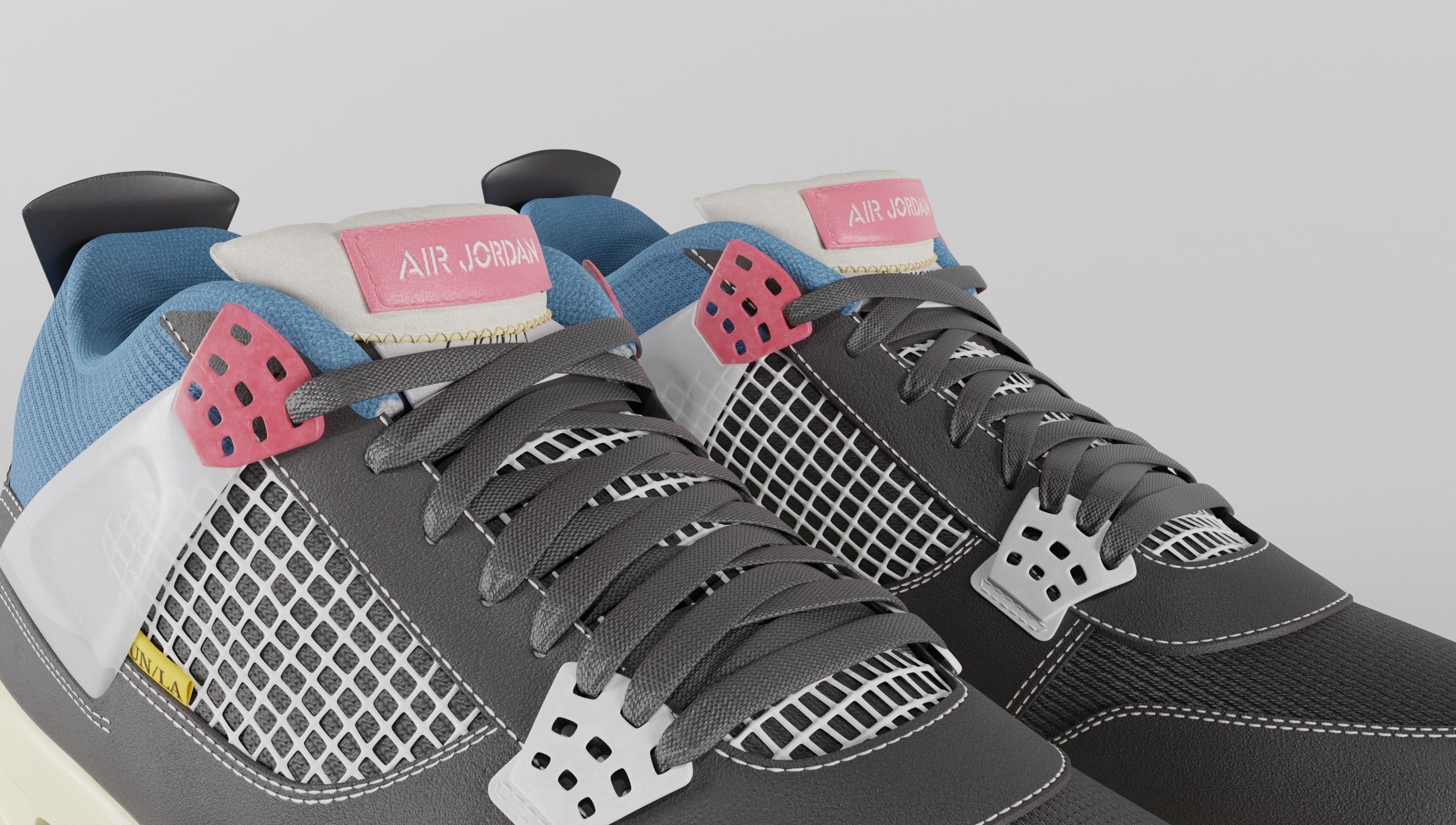 Jordan 4 Union LA Off Noir  3D model_13