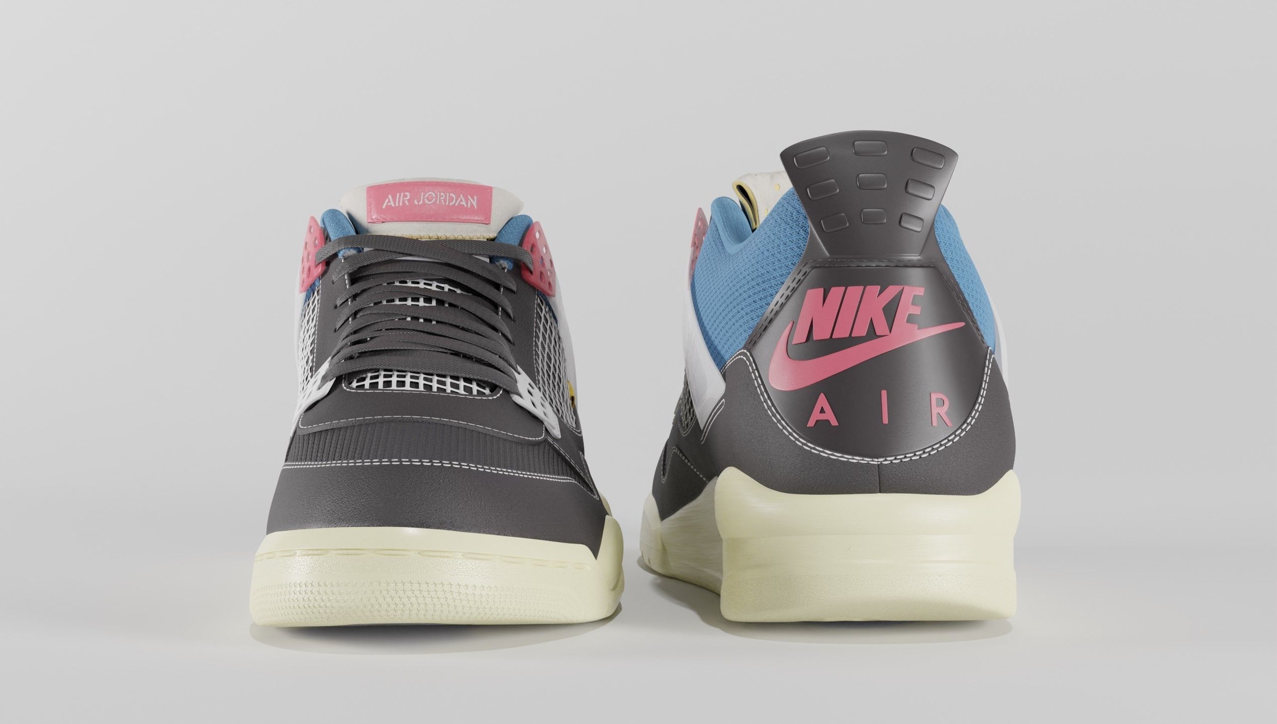 Jordan 4 Union LA Off Noir  3D model_24