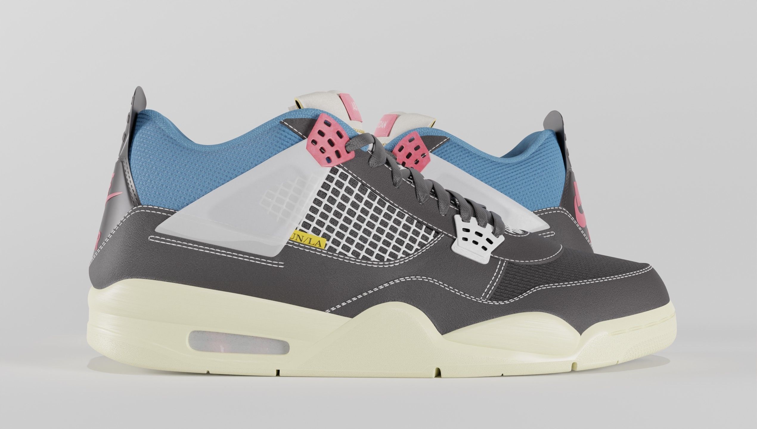 Jordan 4 Union LA Off Noir  3D model_17