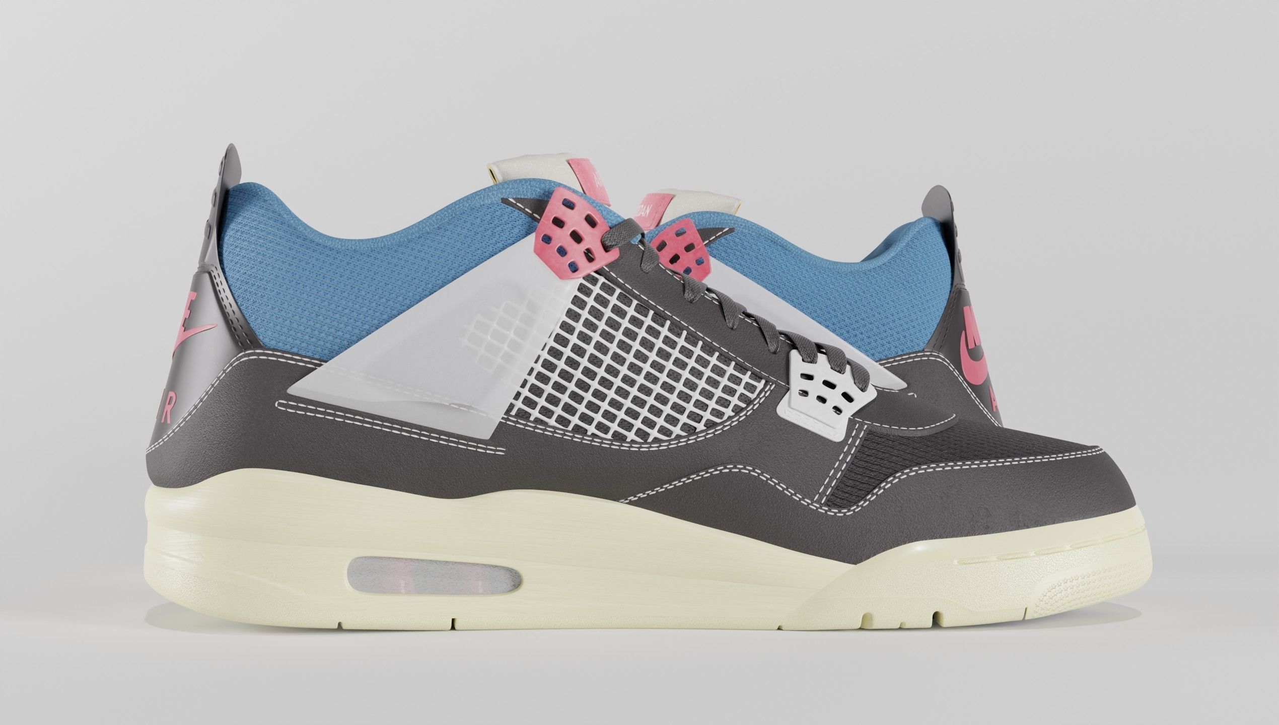 Jordan 4 Union LA Off Noir  3D model_27