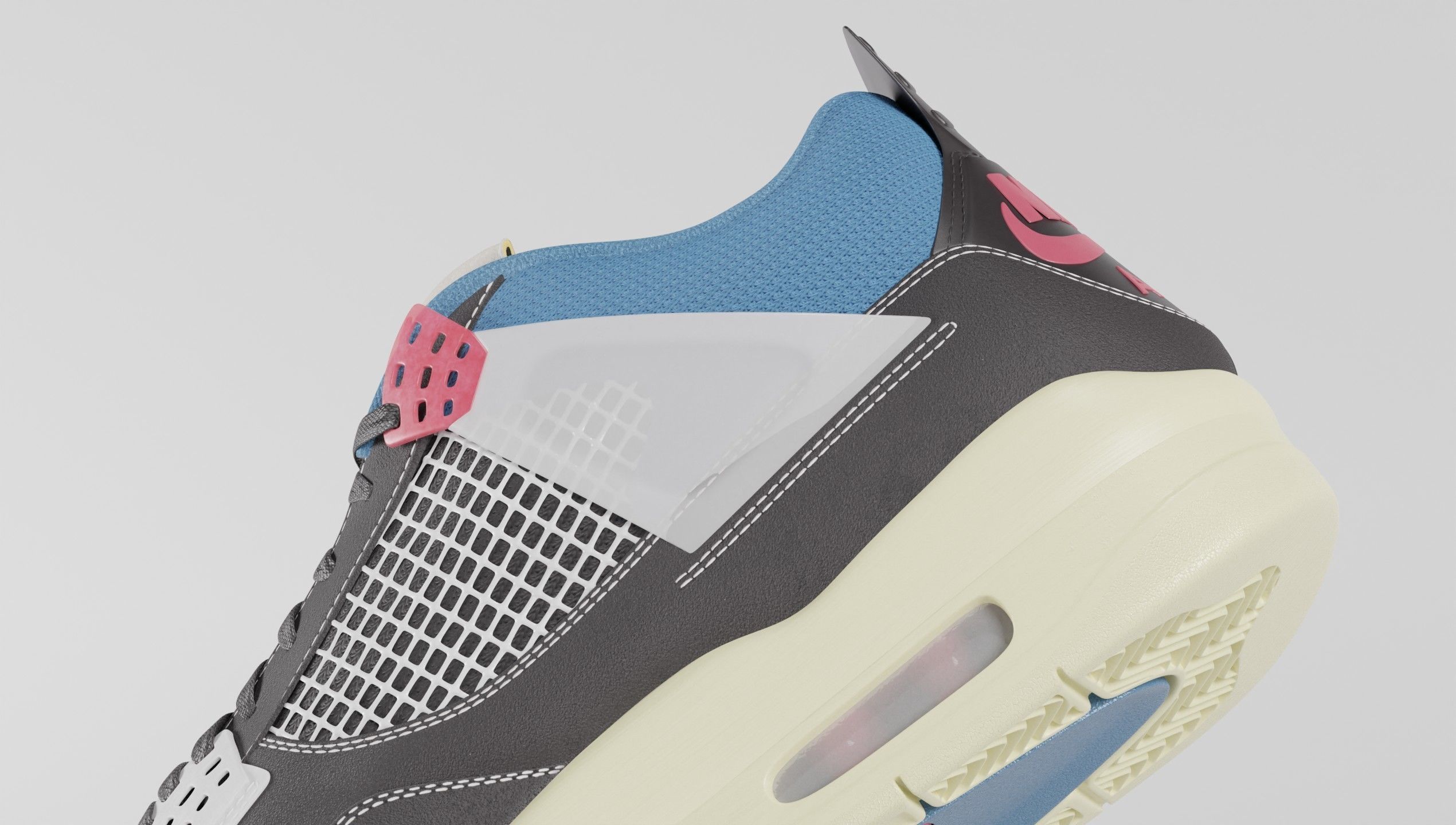 Jordan 4 Union LA Off Noir  3D model_43