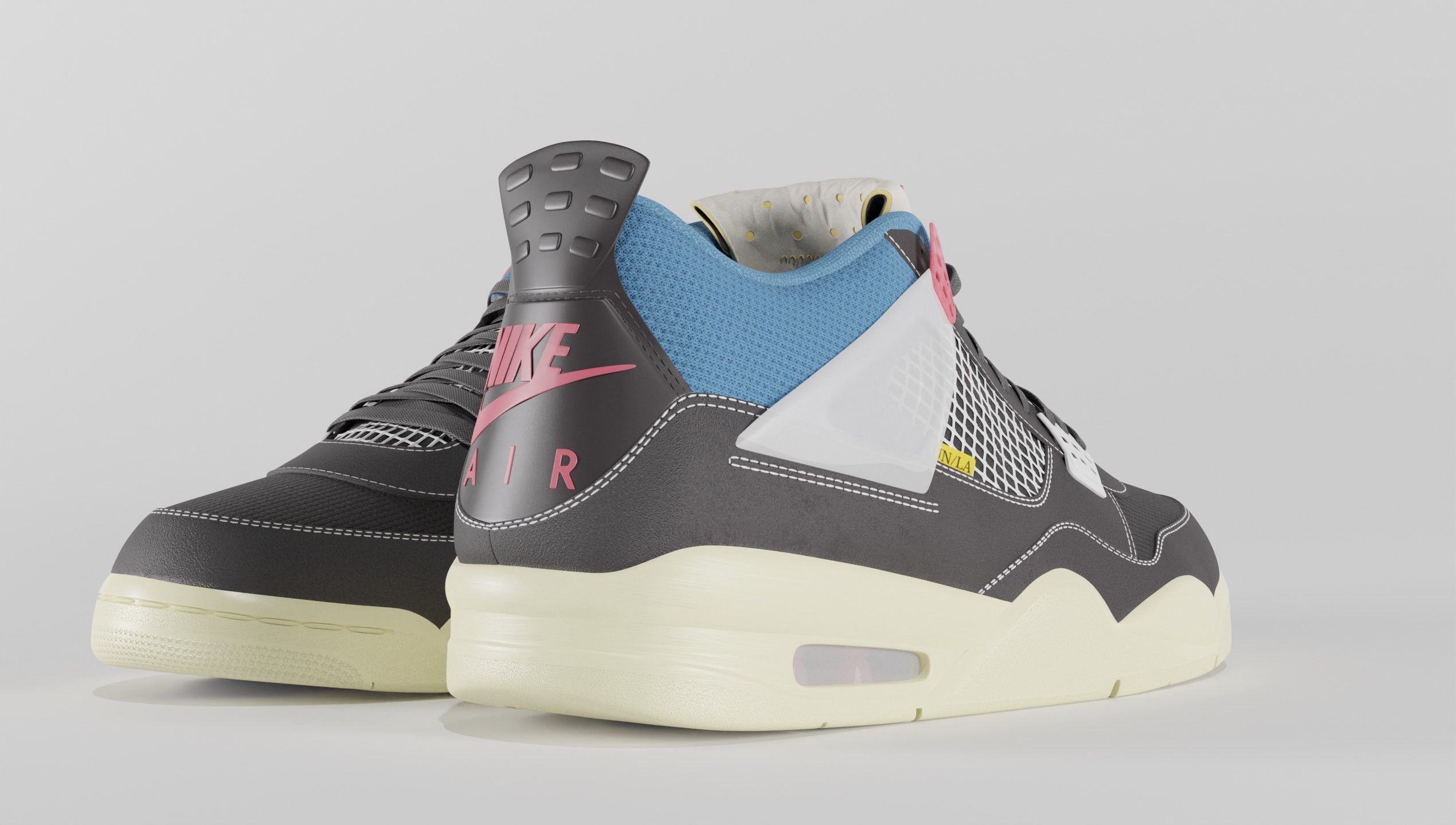 Jordan 4 Union LA Off Noir  3D model_19