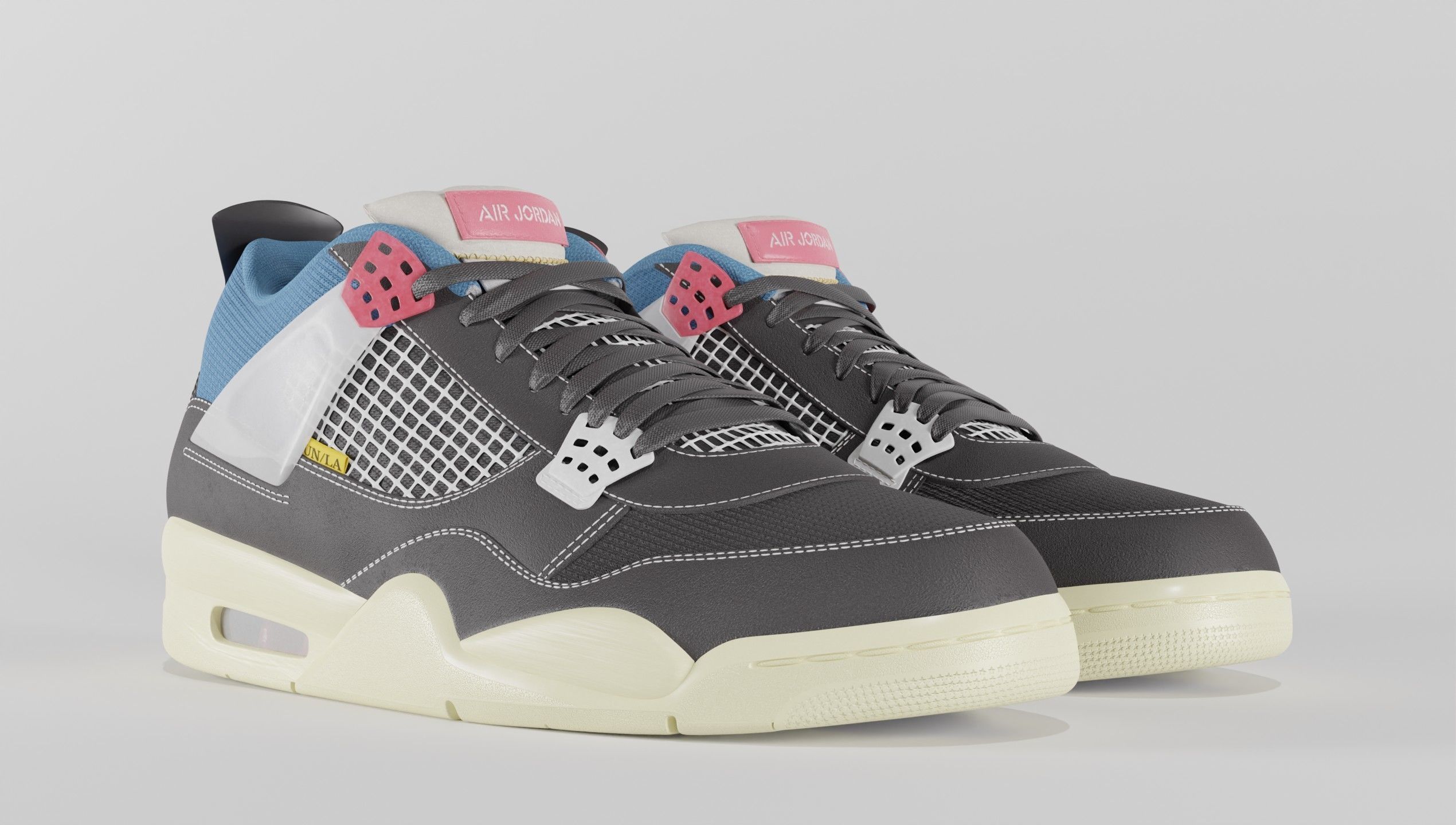 Jordan 4 Union LA Off Noir  3D model_34