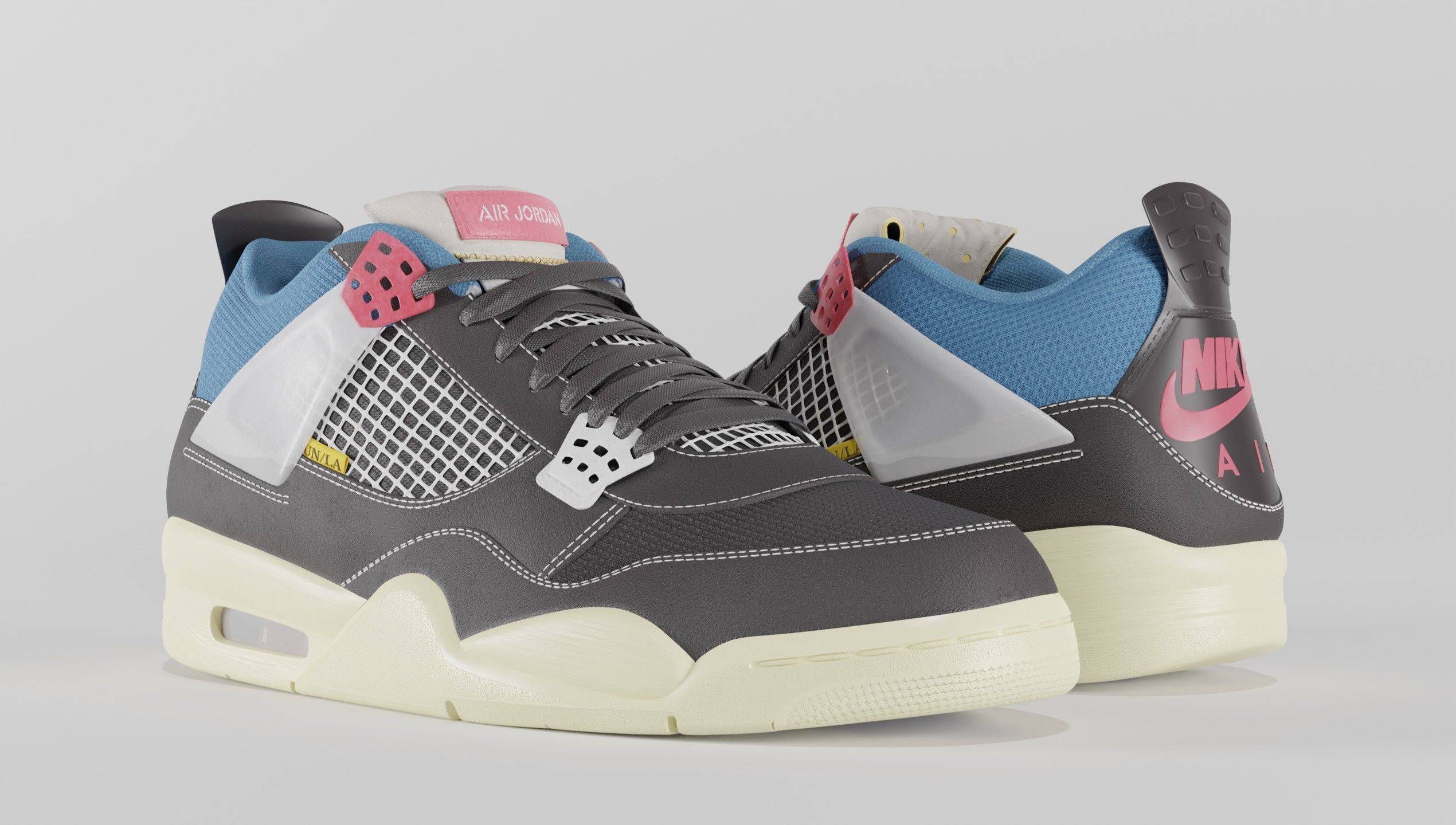 Jordan 4 Union LA Off Noir  3D model_37