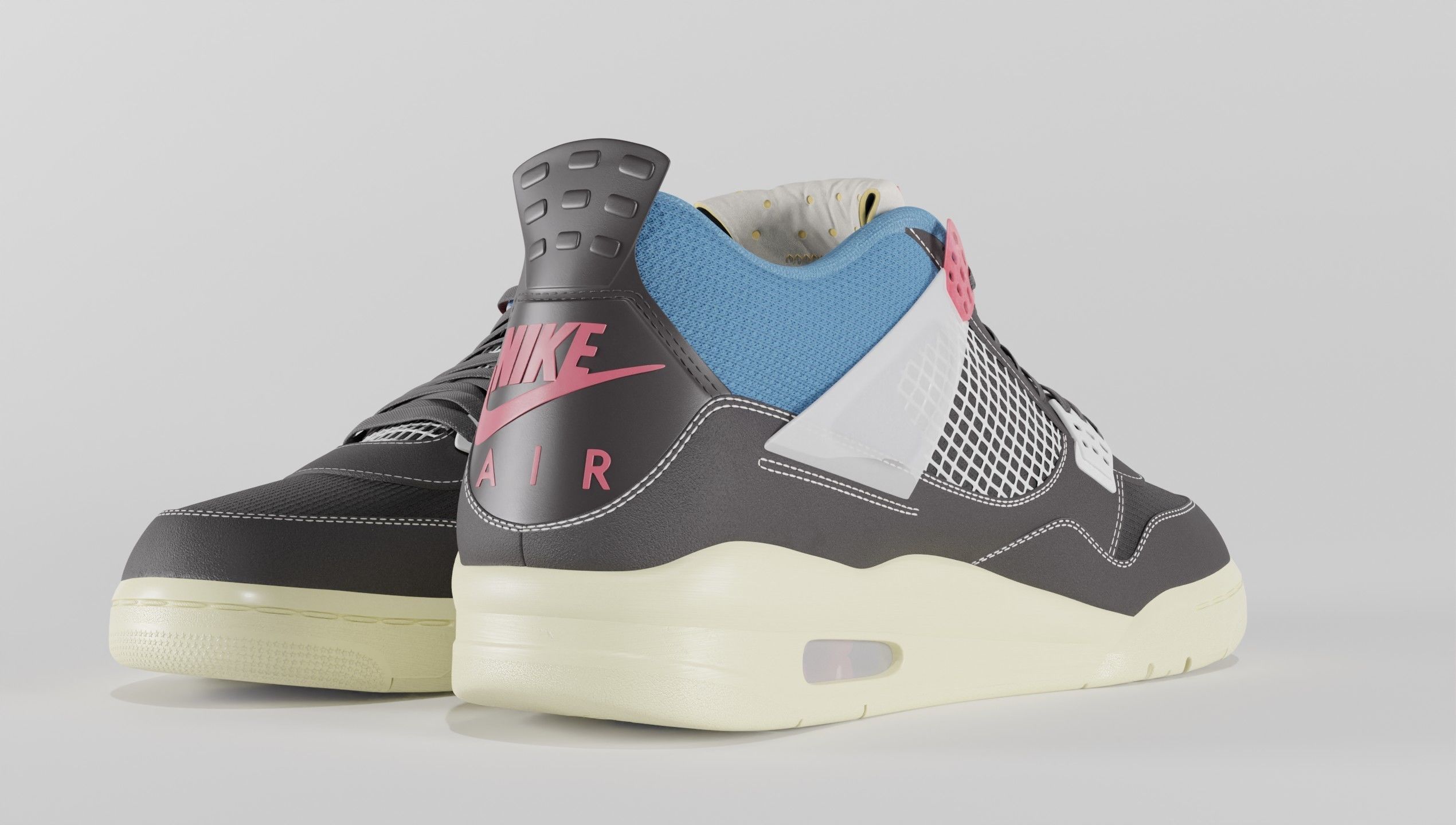 Jordan 4 Union LA Off Noir  3D model_30