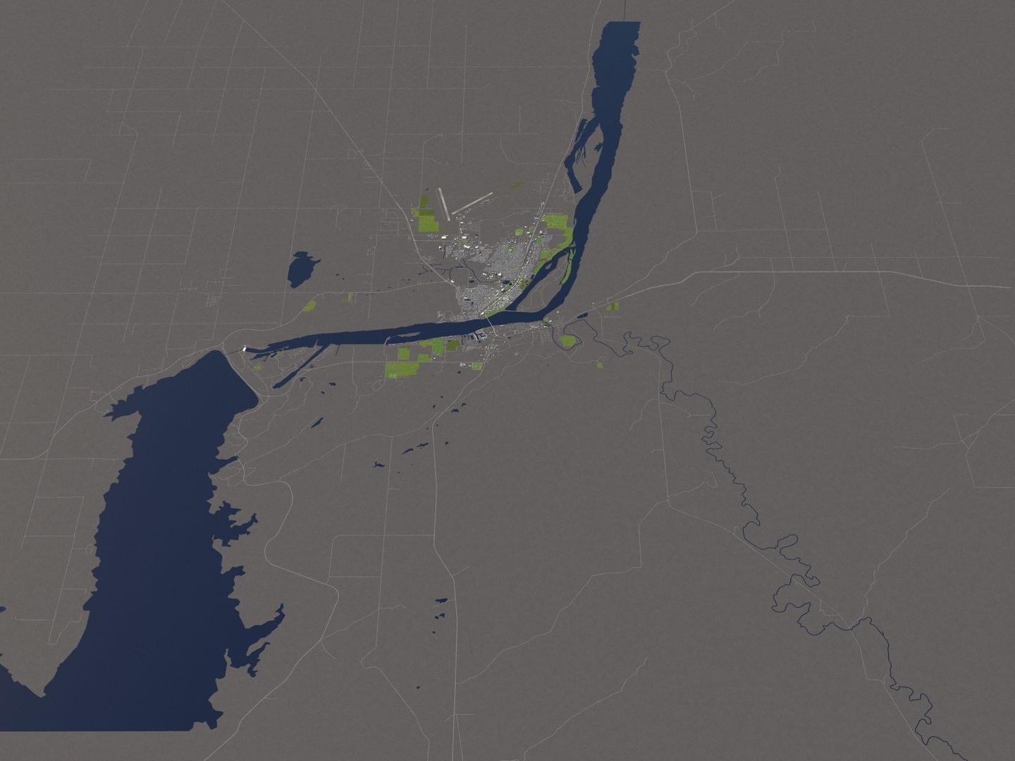 Pierre South Dakota USA 50x50km 3D model_6