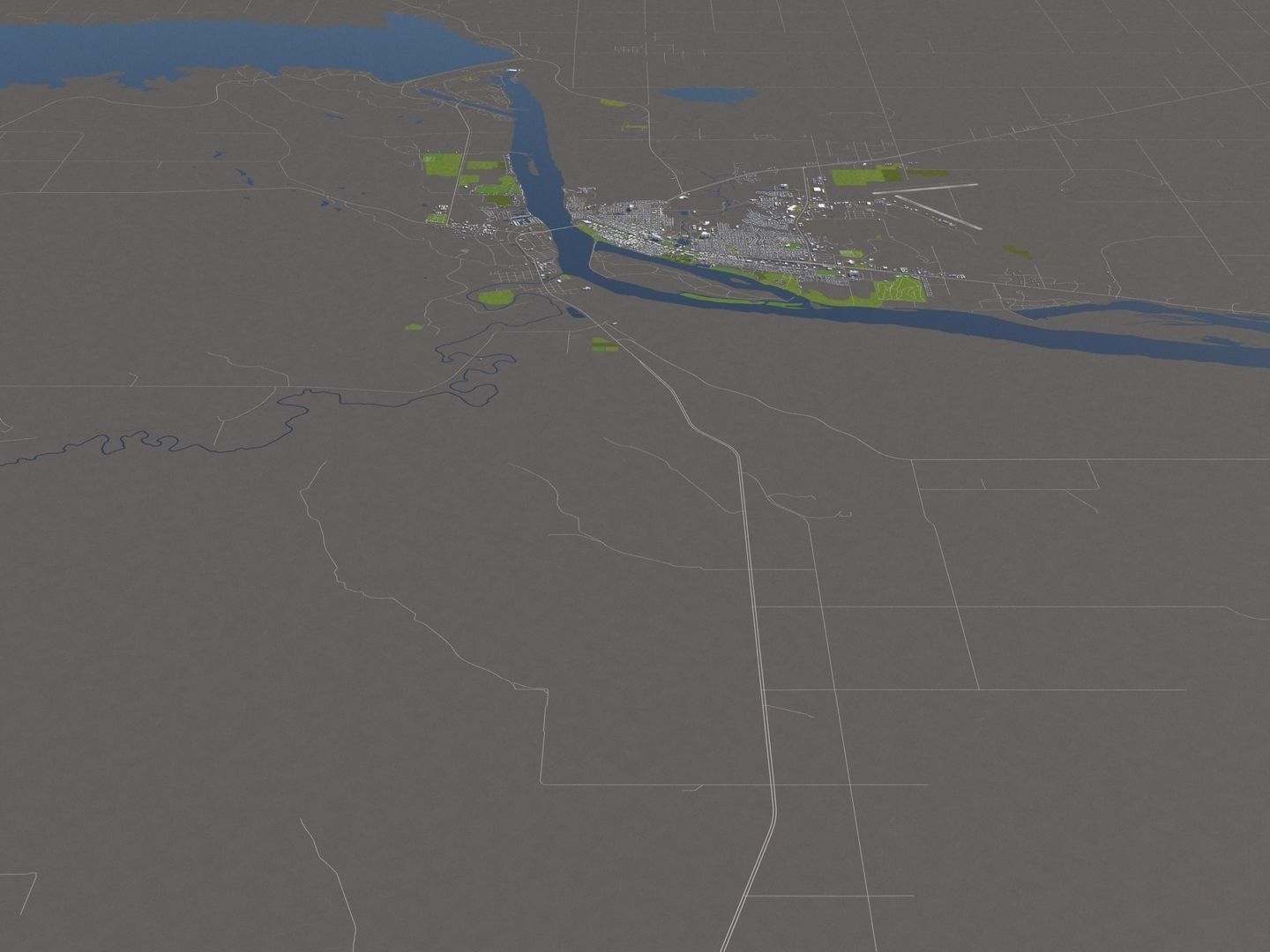 Pierre South Dakota USA 50x50km 3D model_4