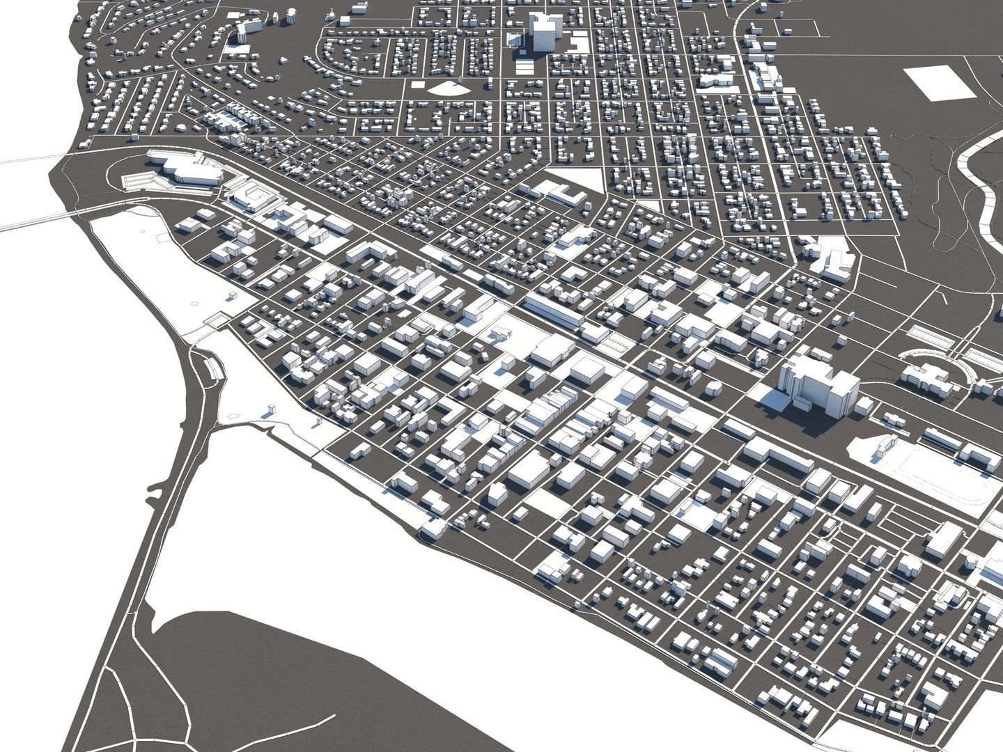 Pierre South Dakota USA 50x50km 3D model_27