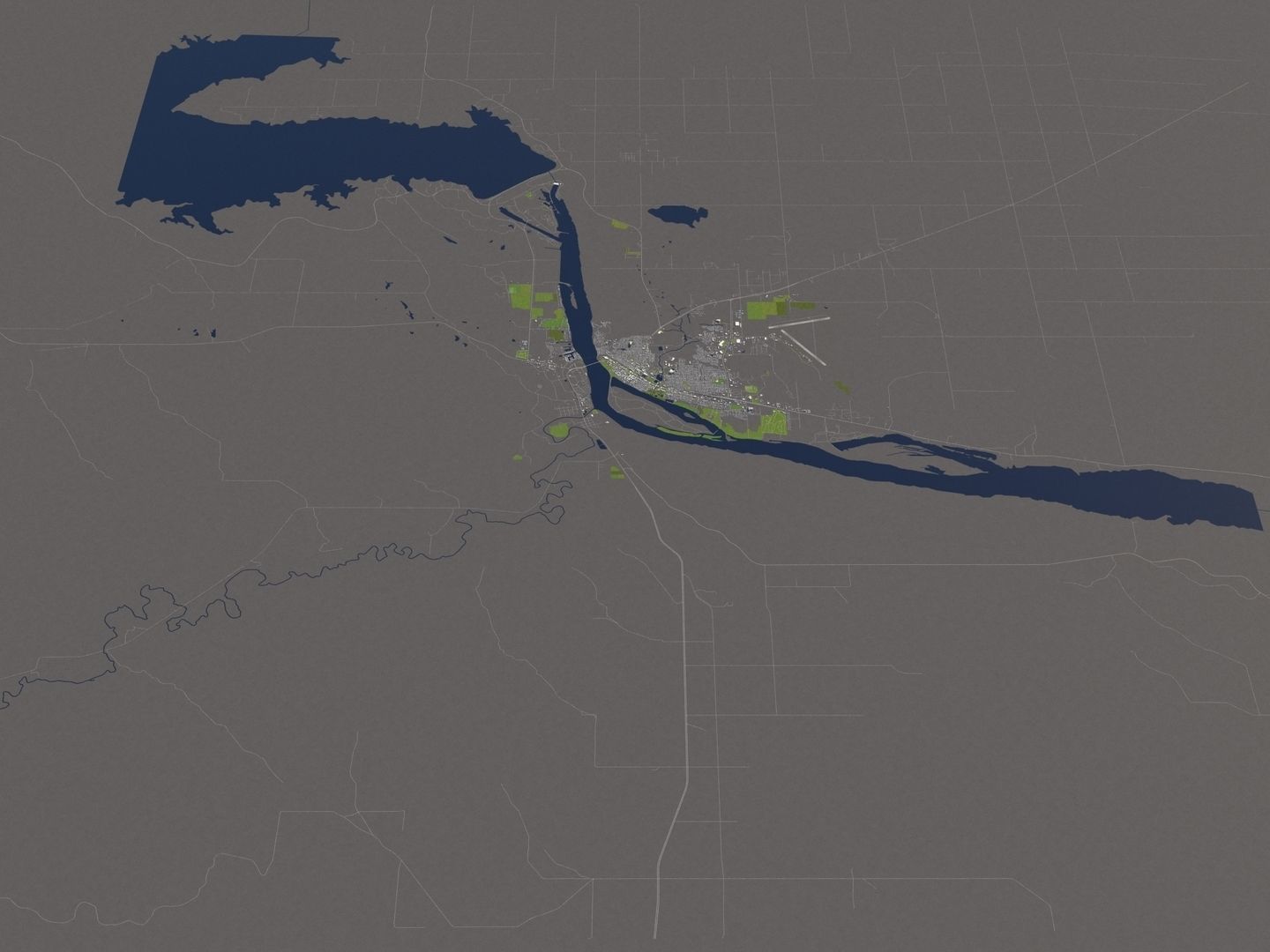 Pierre South Dakota USA 50x50km 3D model_5