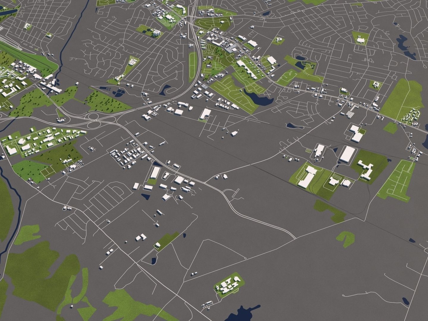 Columbia South Carolina USA 50x50km 3D model_13