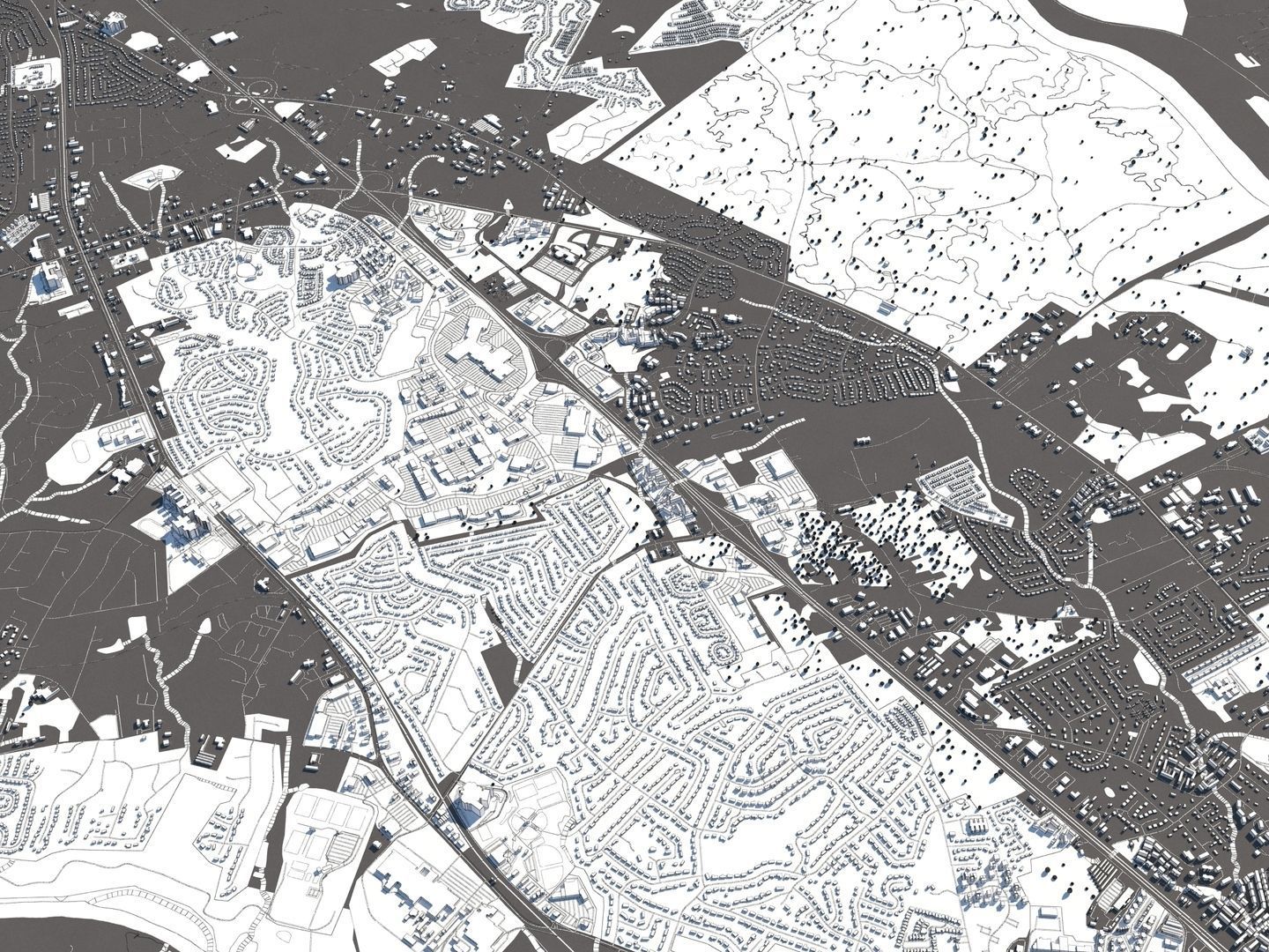 Columbia South Carolina USA 50x50km 3D model_21