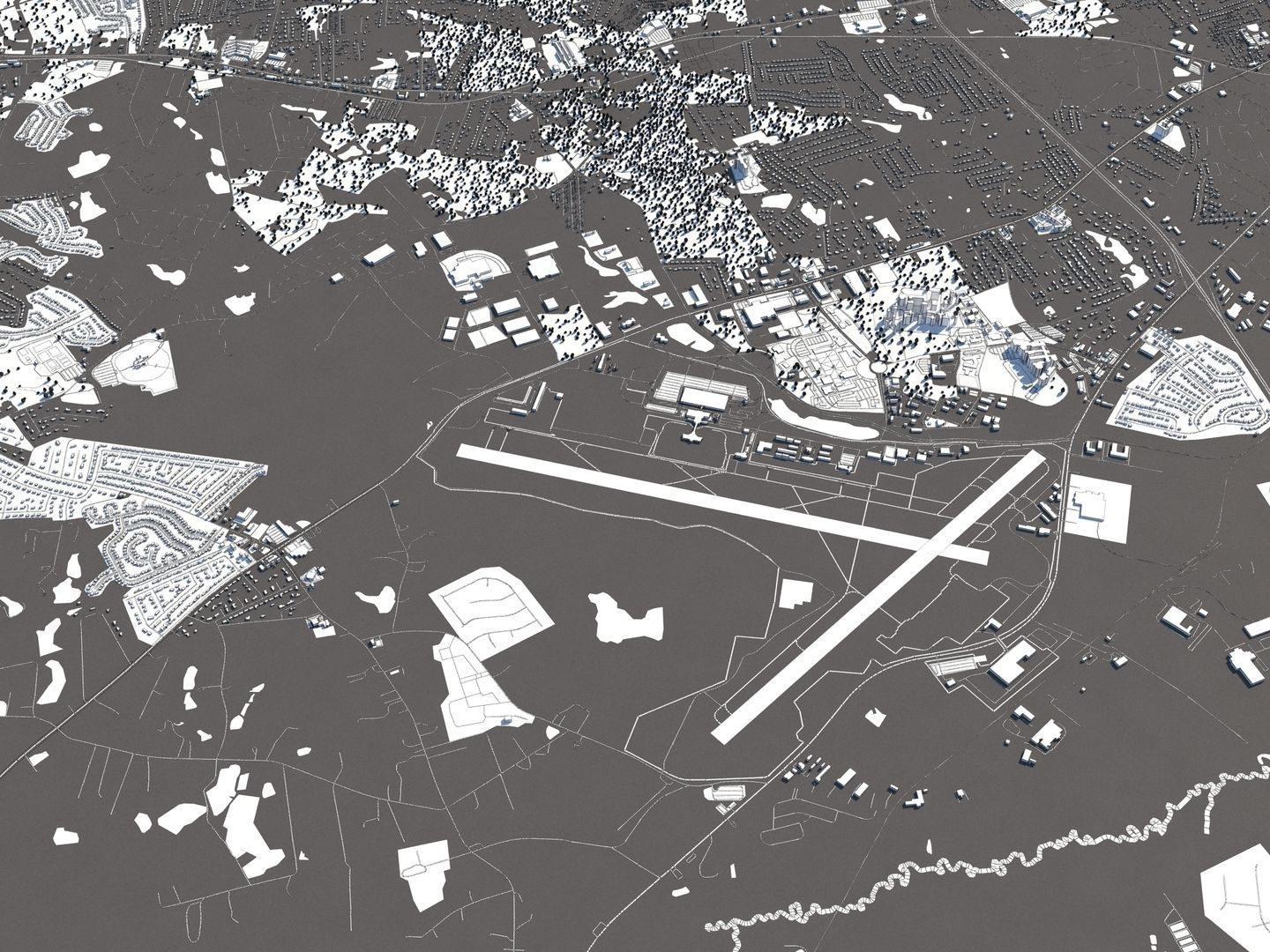 Columbia South Carolina USA 50x50km 3D model_24