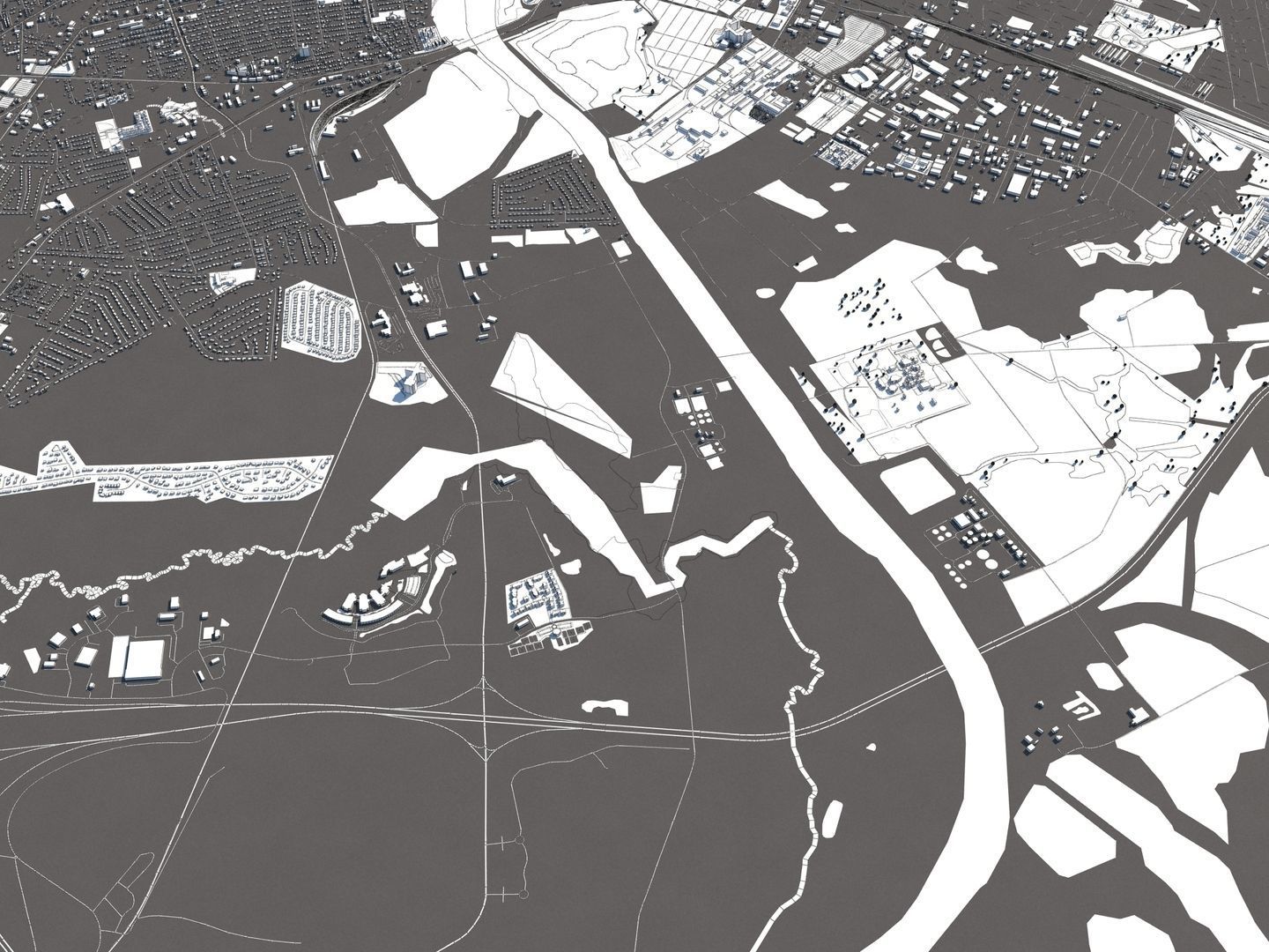 Columbia South Carolina USA 50x50km 3D model_25