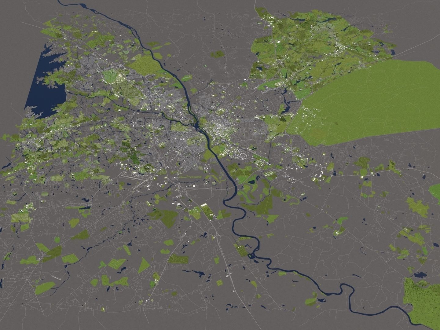 Columbia South Carolina USA 50x50km 3D model_5