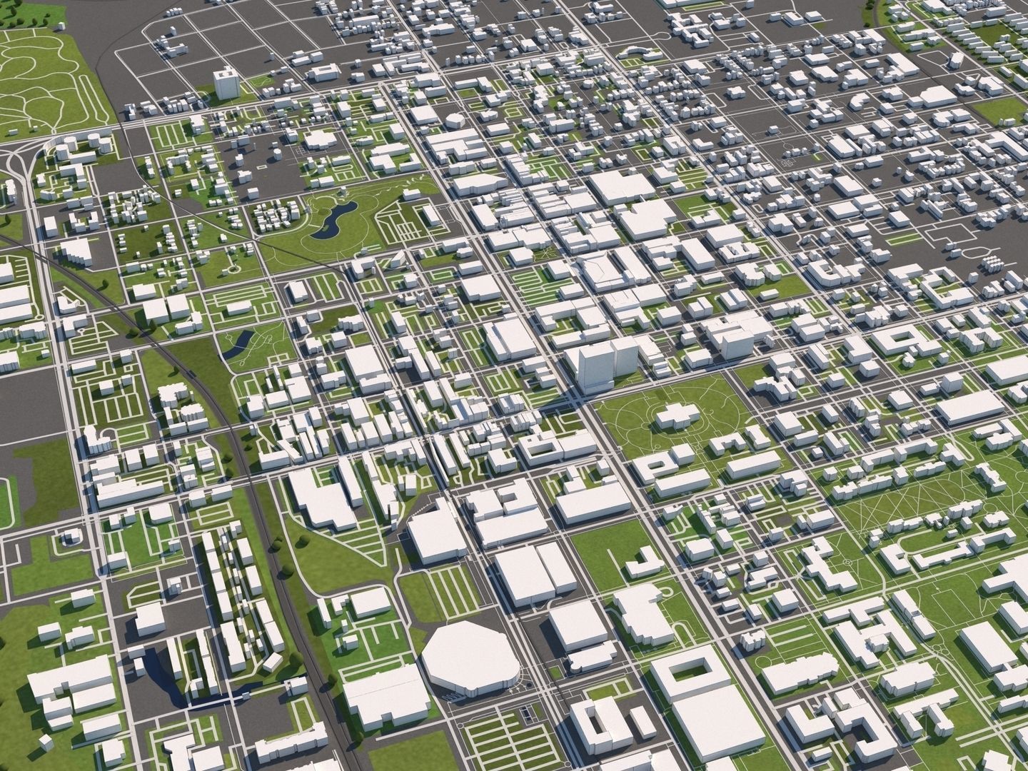 Columbia South Carolina USA 50x50km 3D model_3