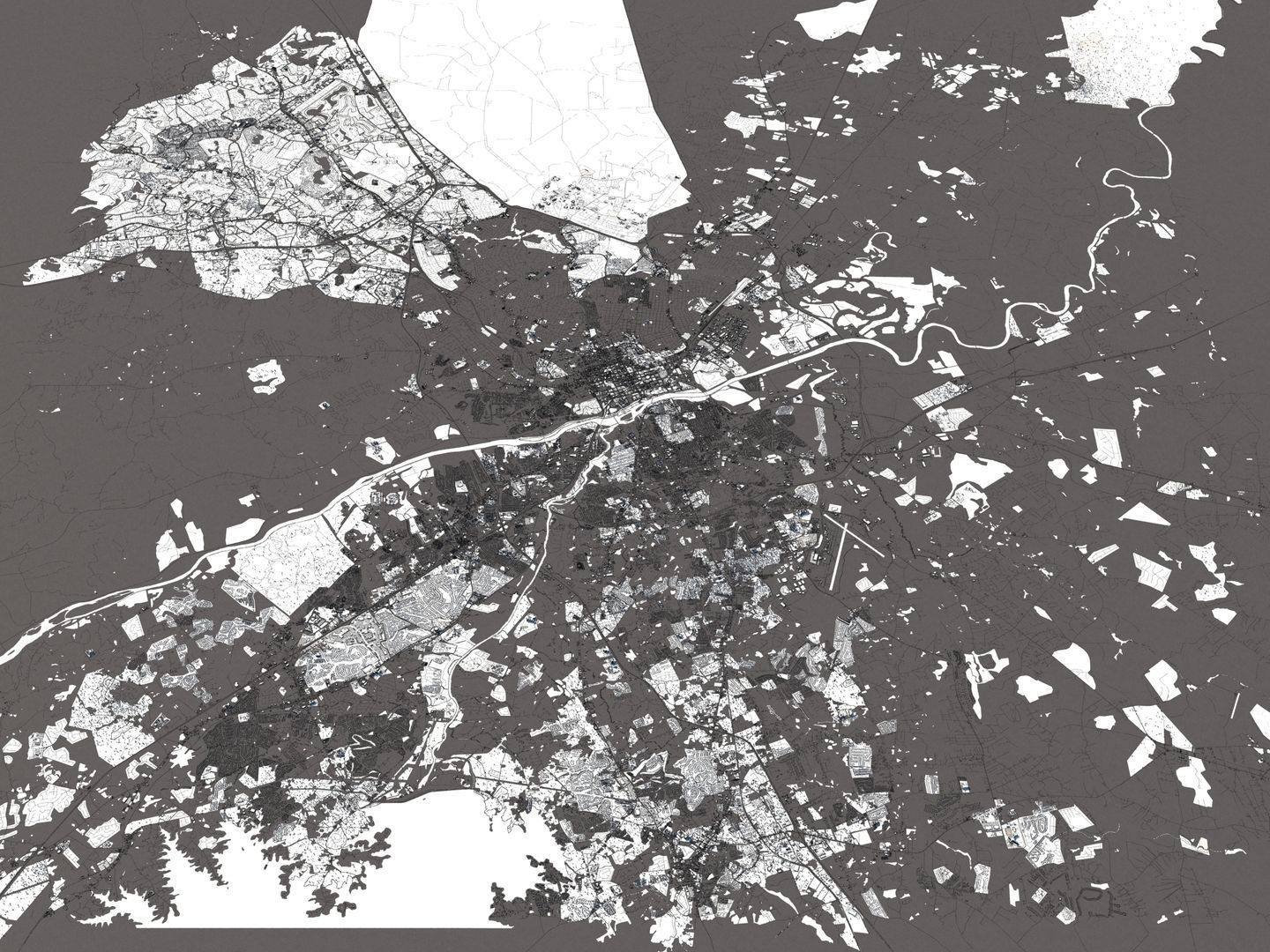 Columbia South Carolina USA 50x50km 3D model_19