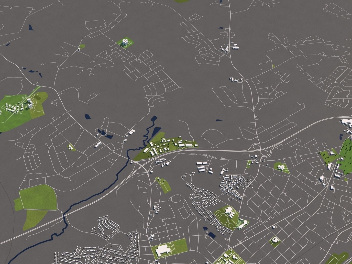 Columbia South Carolina USA 50x50km 3D model_9
