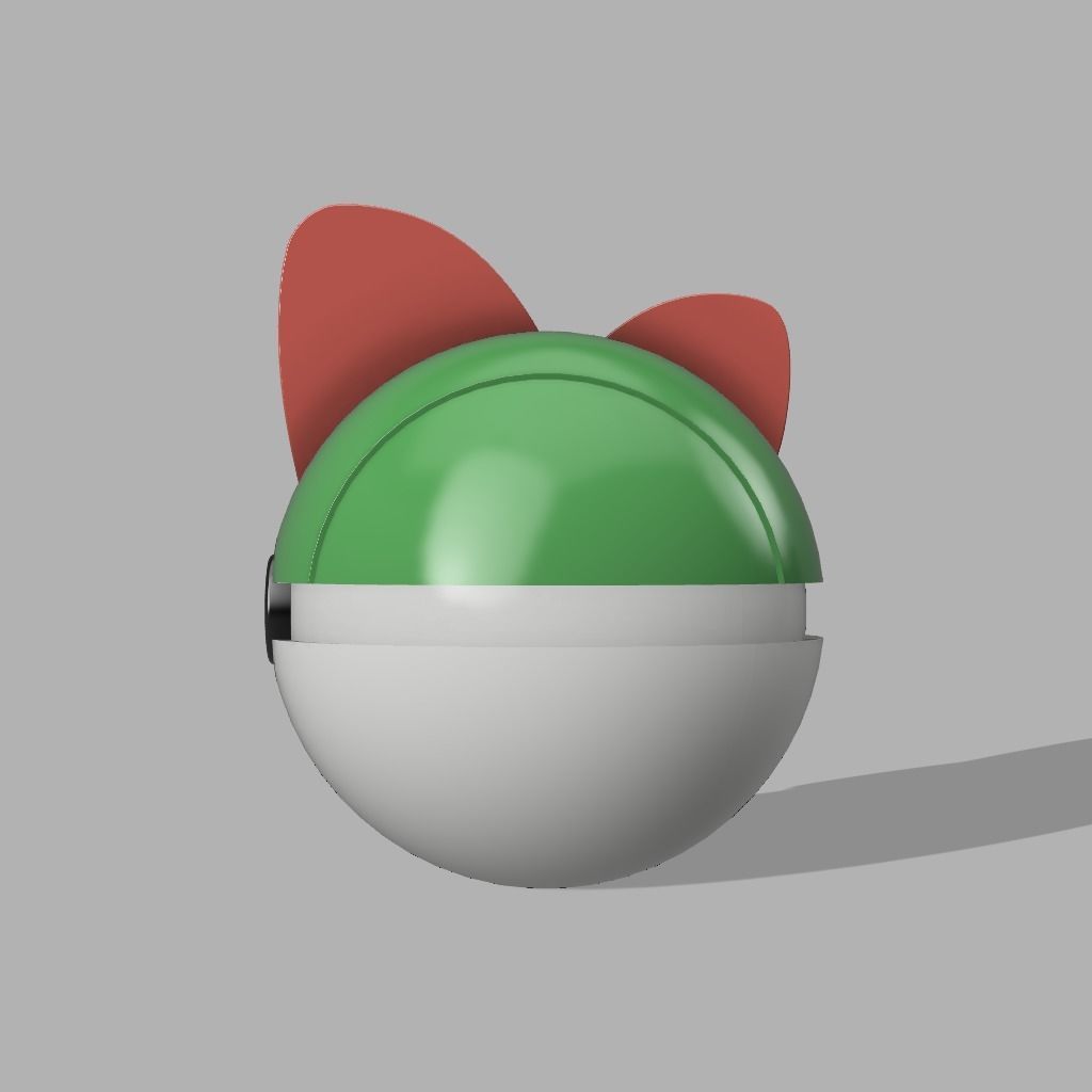 ralts pokeball 3D print model_3