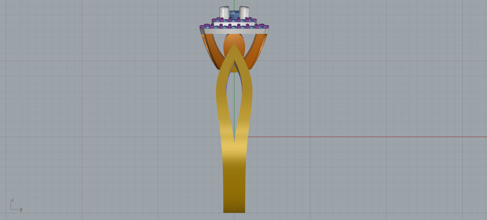 Ring and Earrings Diamond jewelry set 3d print model A 12 3D print model_13