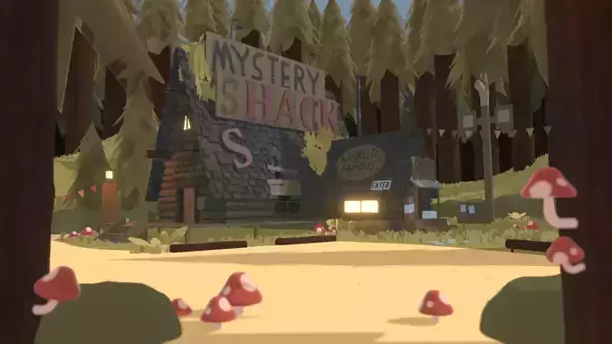 Mystery Shack Low-poly 3D model