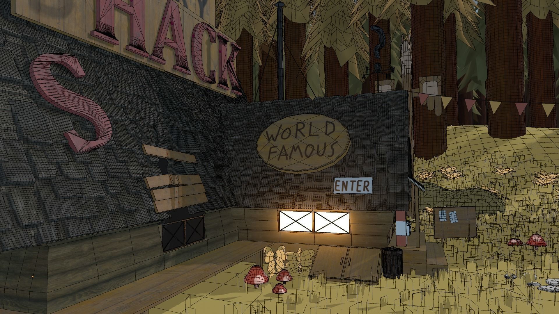 Mystery Shack Low-poly 3D model_19