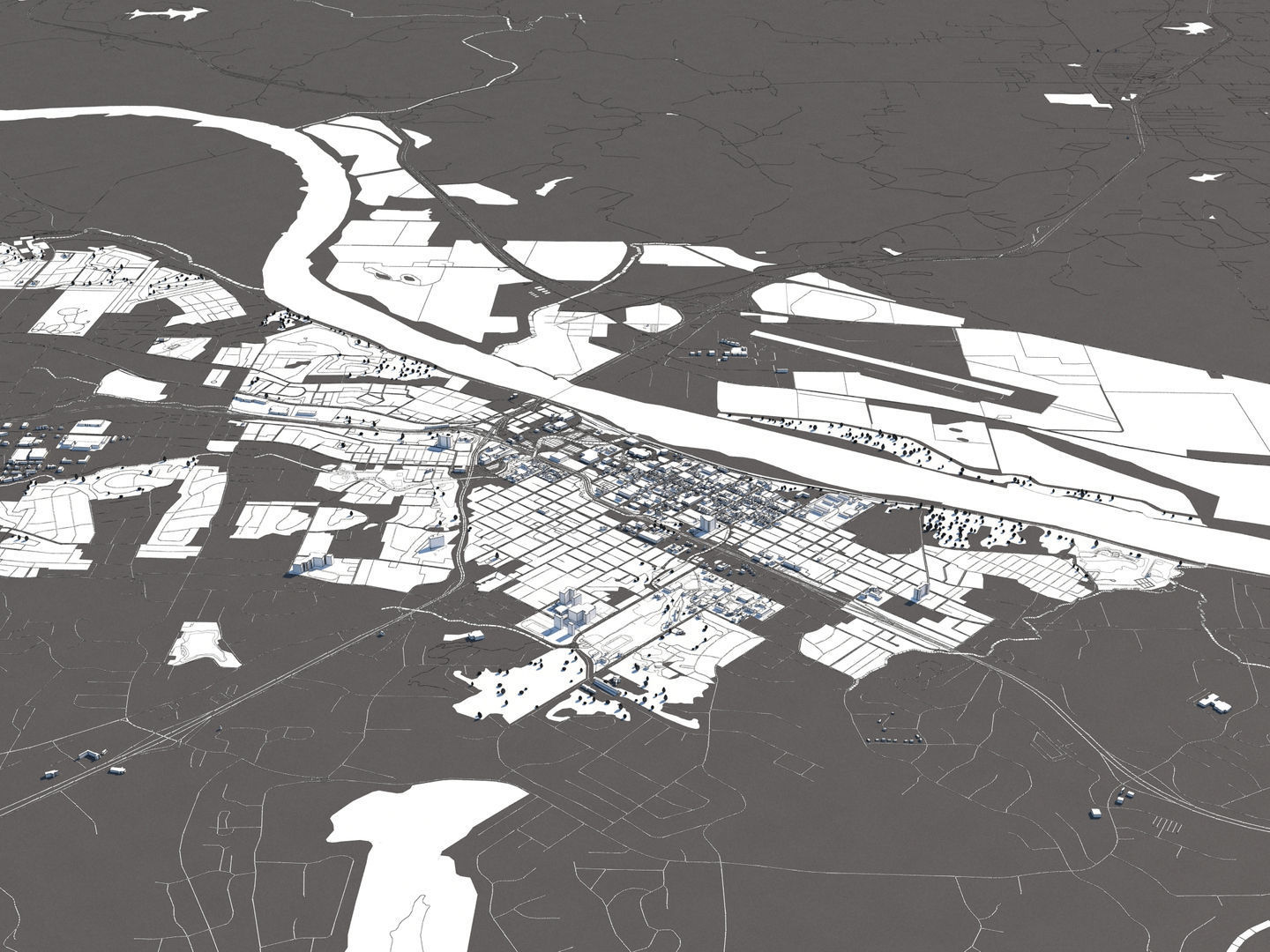 Jefferson City Missouri USA 50x50km 3D model_16
