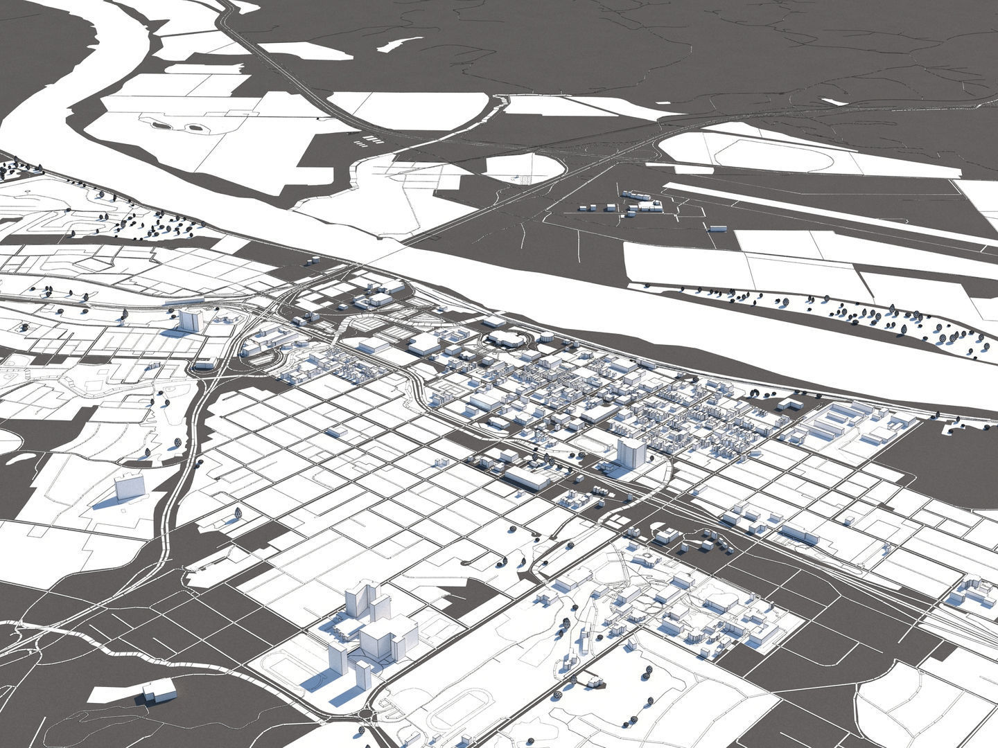 Jefferson City Missouri USA 50x50km 3D model_15