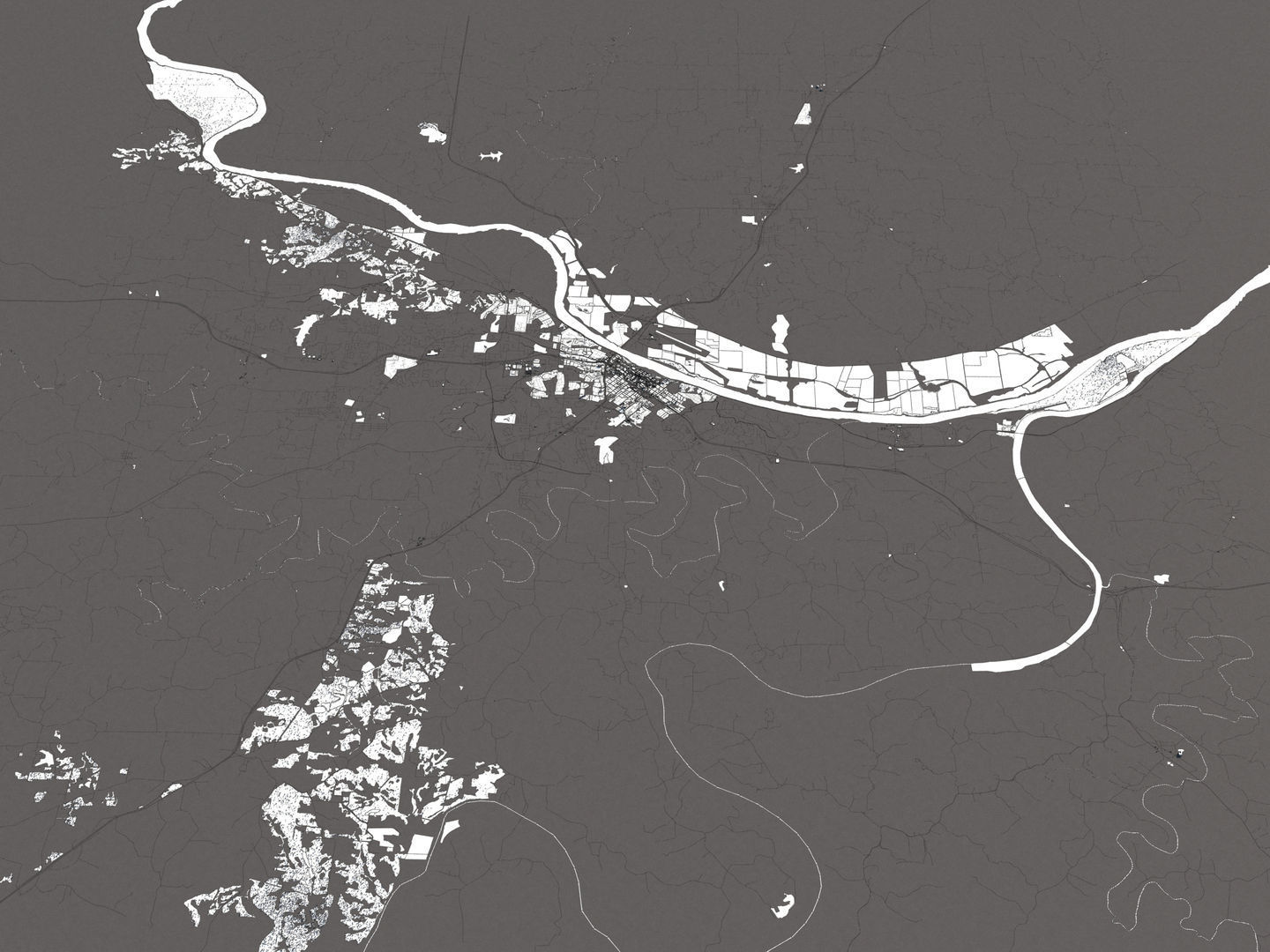 Jefferson City Missouri USA 50x50km 3D model_18